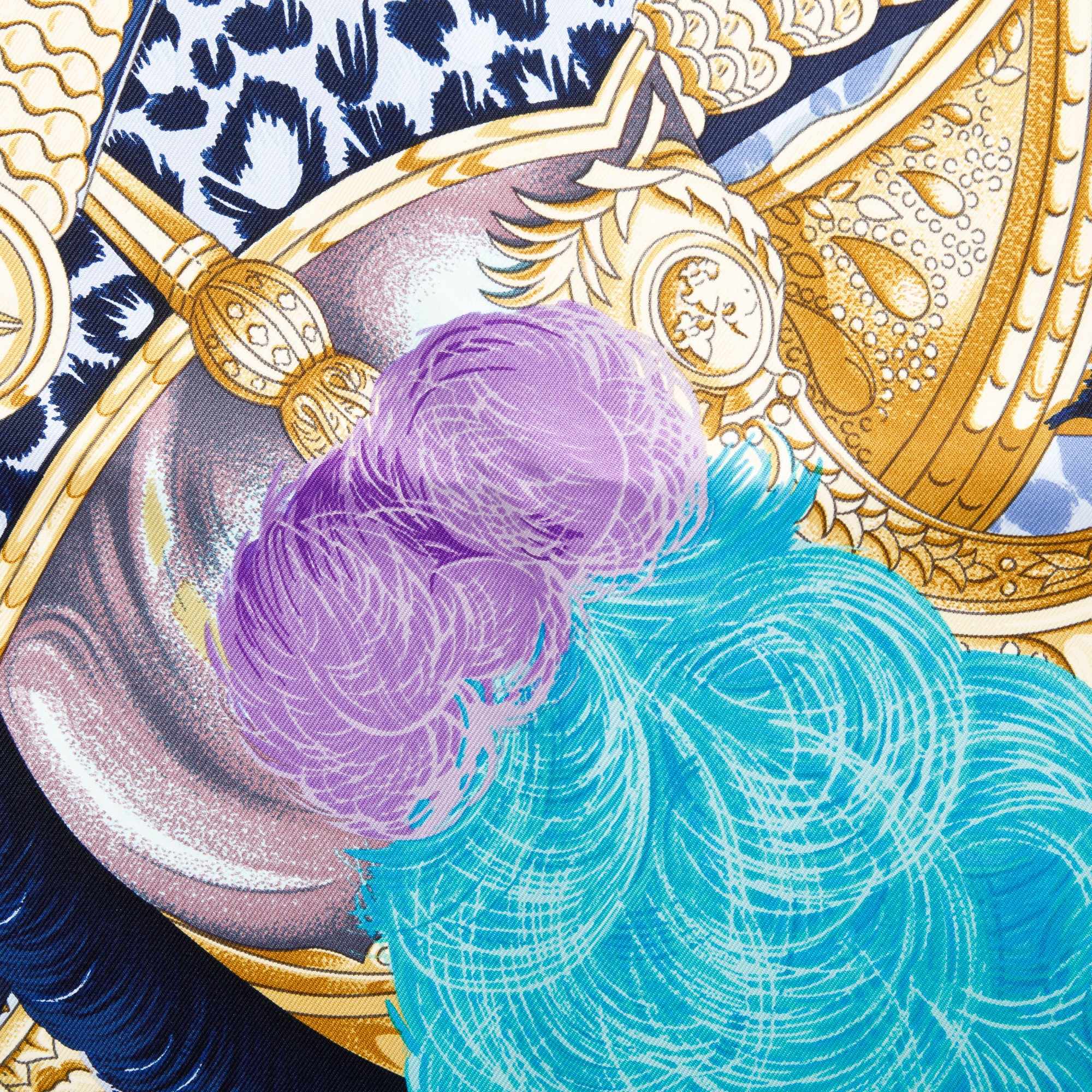 Hermes 'Casques Et Plumets by J. Abadie' Silk Scarf 90 w/ Box