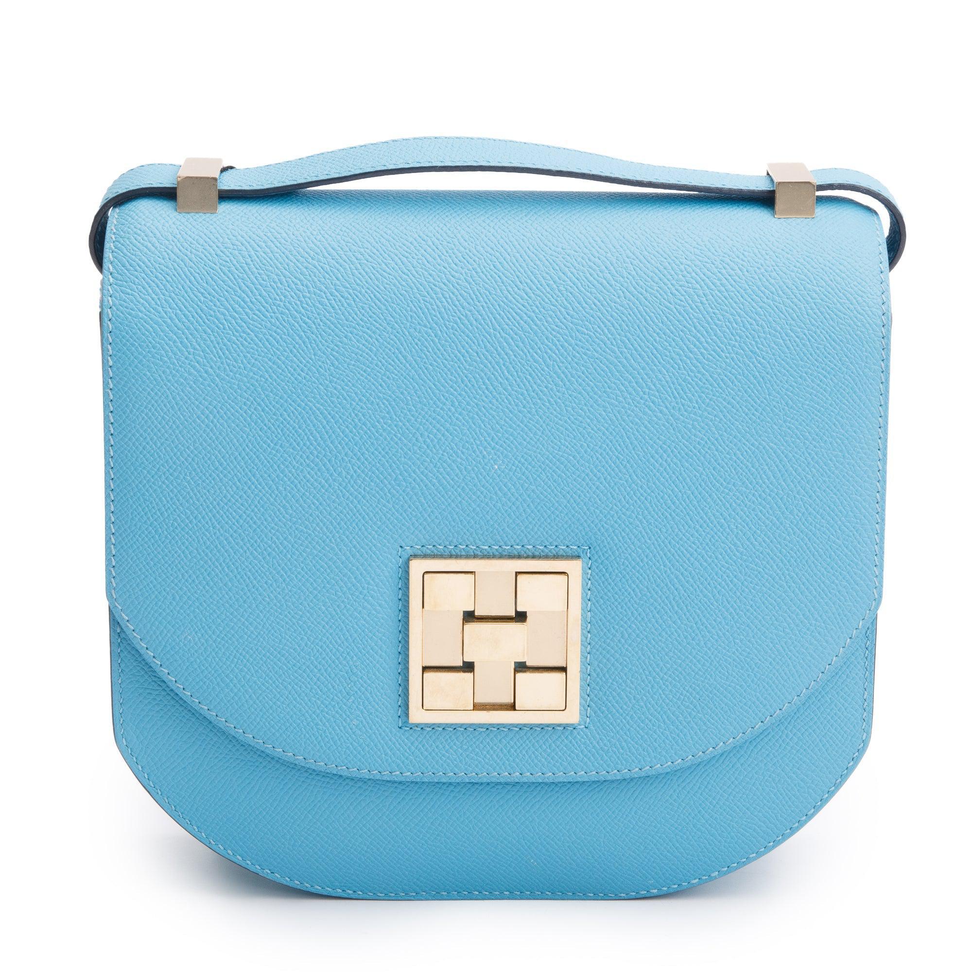 Hermes Celeste Epsom Leather Mosaique Au 24-21