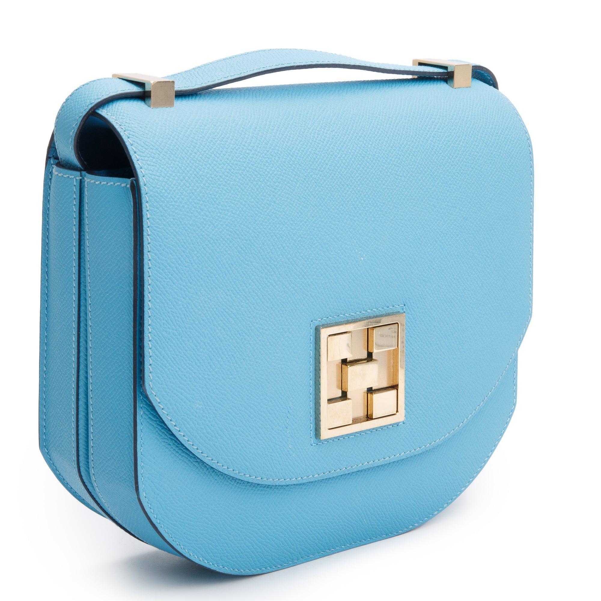 Hermes Celeste Epsom Leather Mosaique Au 24-21