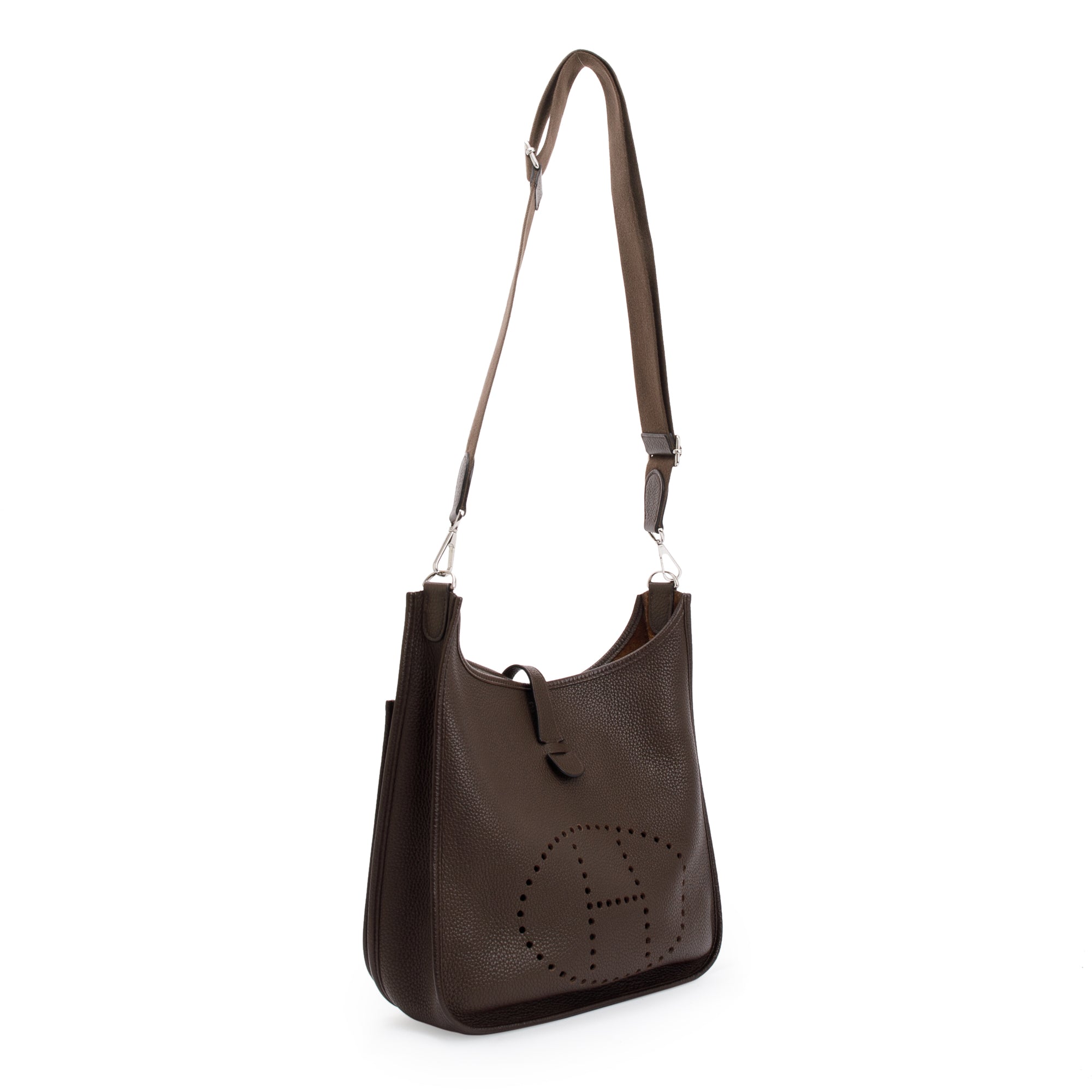 Hermes Chocolat Clemence Evelyne III 33 Bag