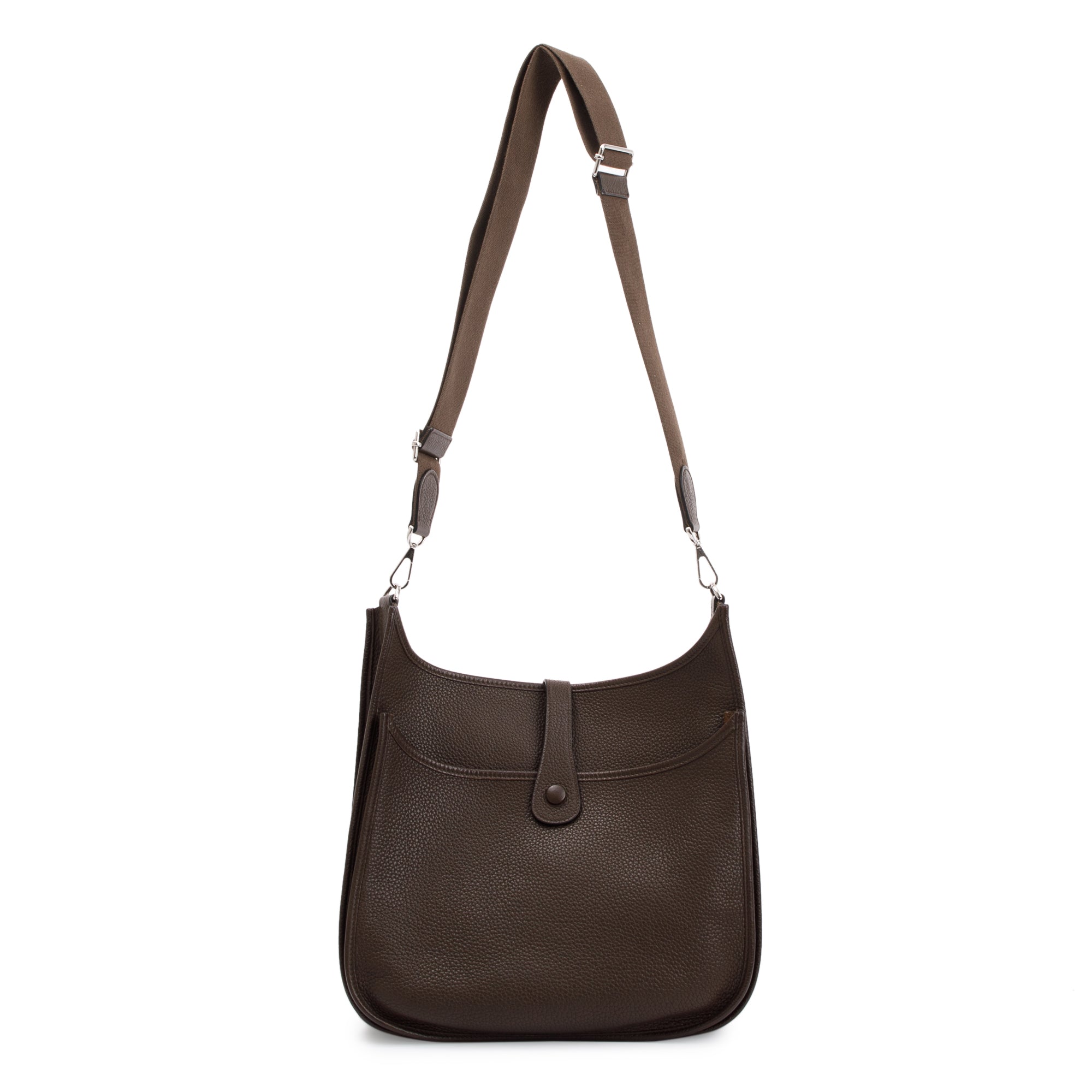 Hermes Chocolat Clemence Evelyne III 33 Bag