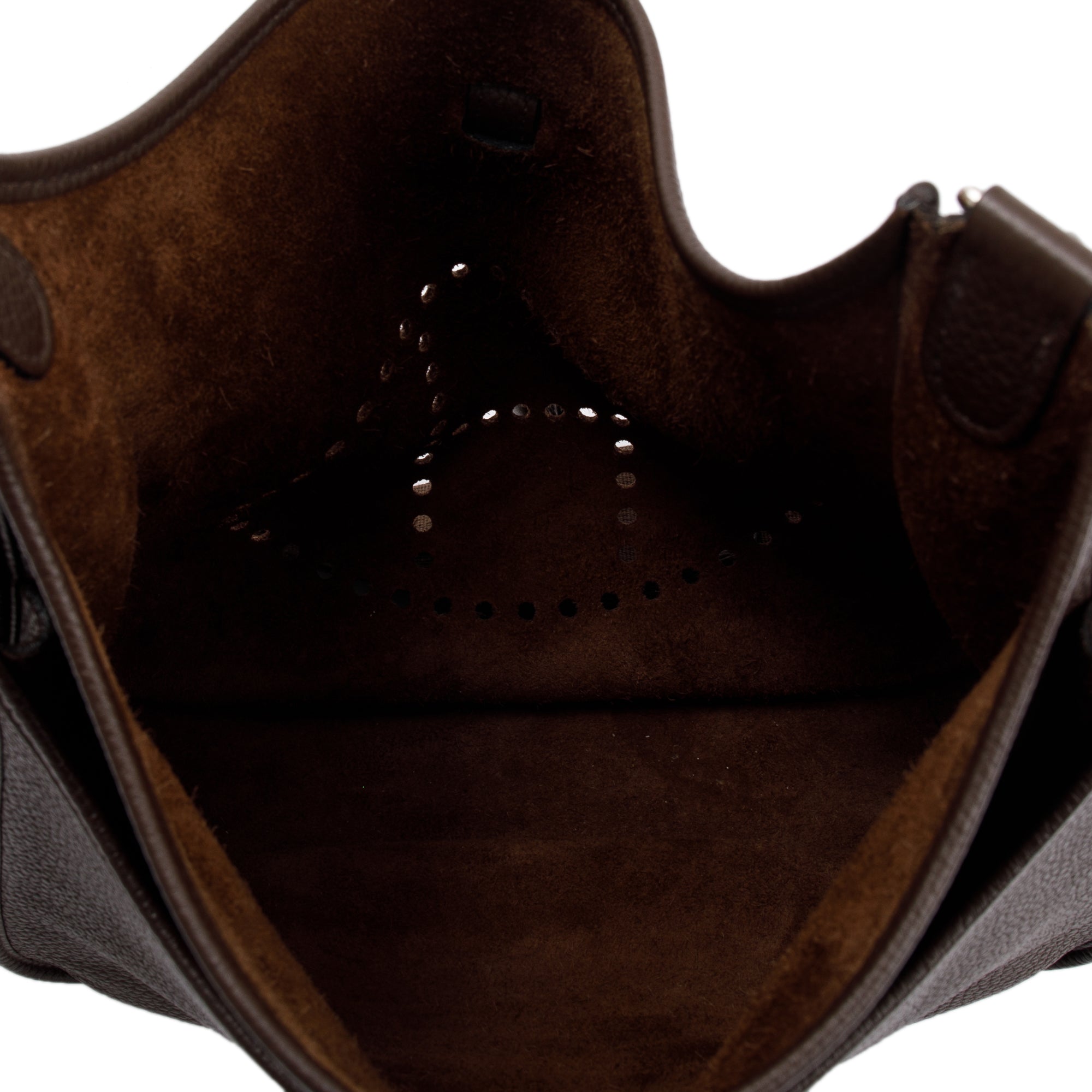 Hermes Chocolat Clemence Evelyne III 33 Bag