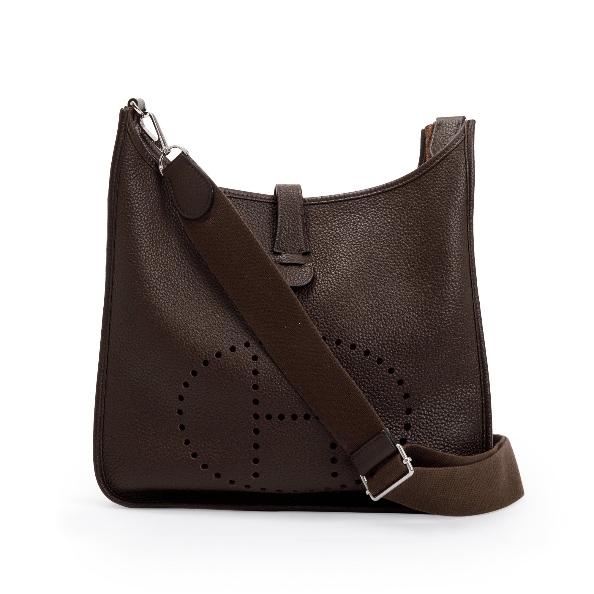 Hermes Chocolat Clemence Evelyne III 33 Bag