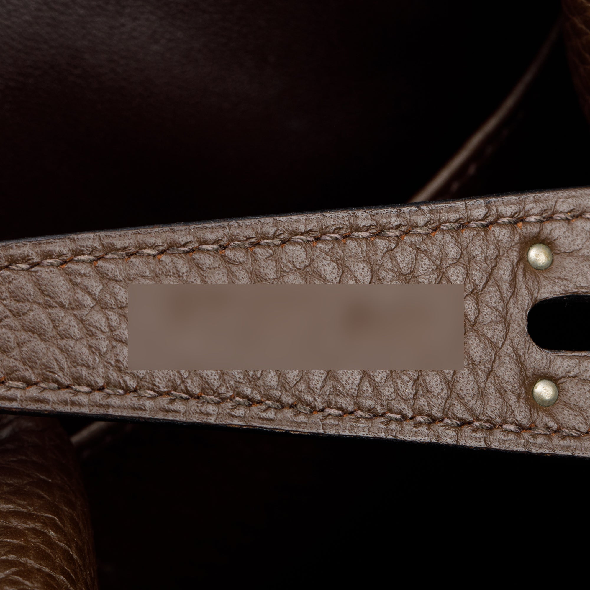 Hermes Chocolat Clemence Leather Lindy 30