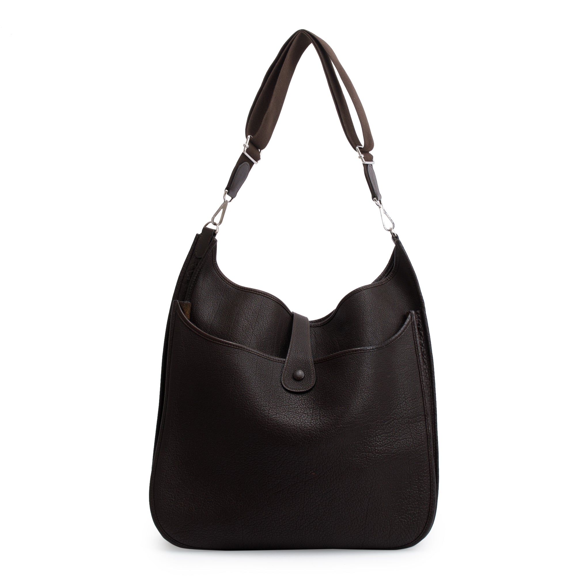 Hermes Chocolat Taurillon Clemence Evelyne III TGM