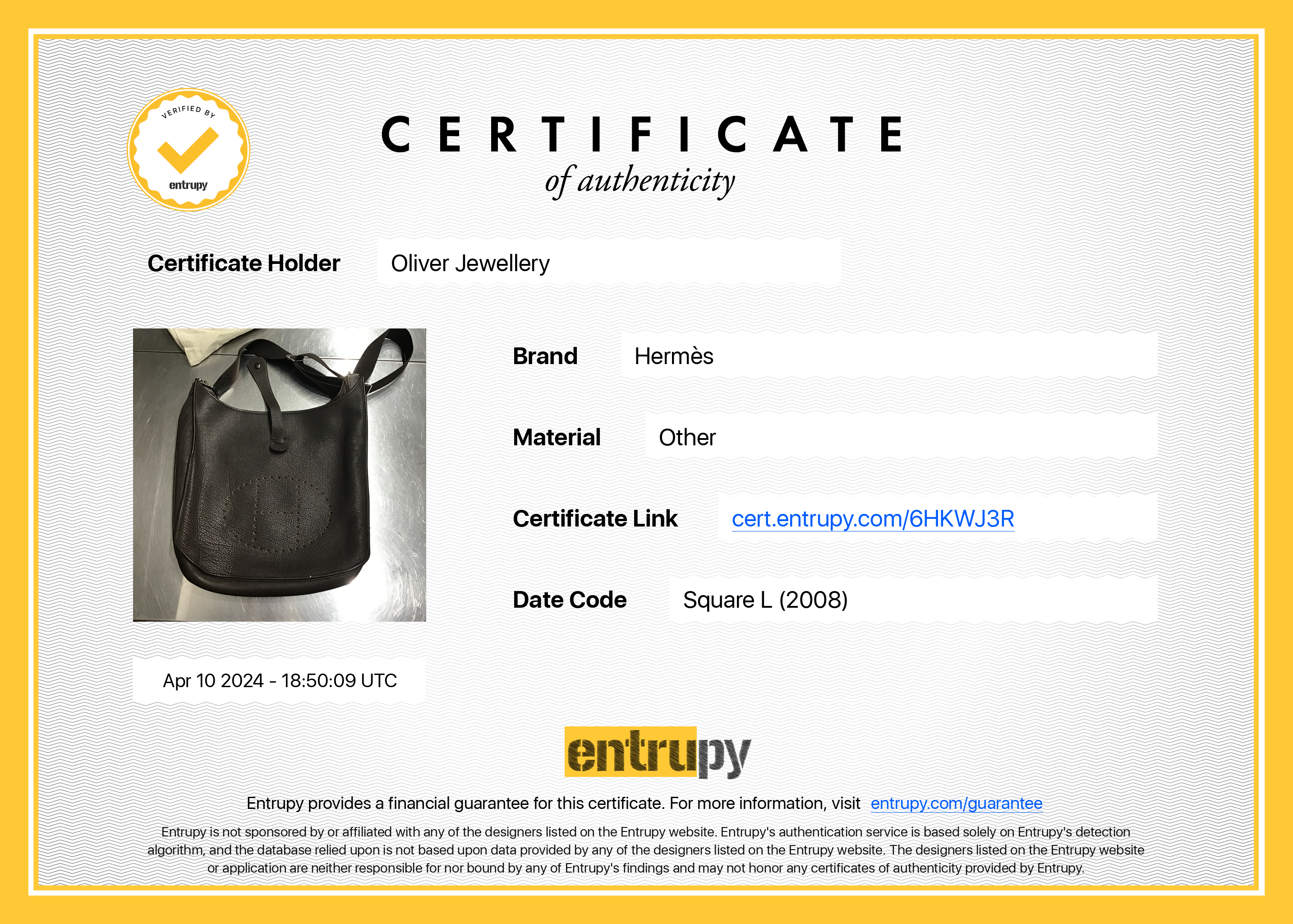 Hermes Chocolat Taurillon Clemence Evelyne III TGM