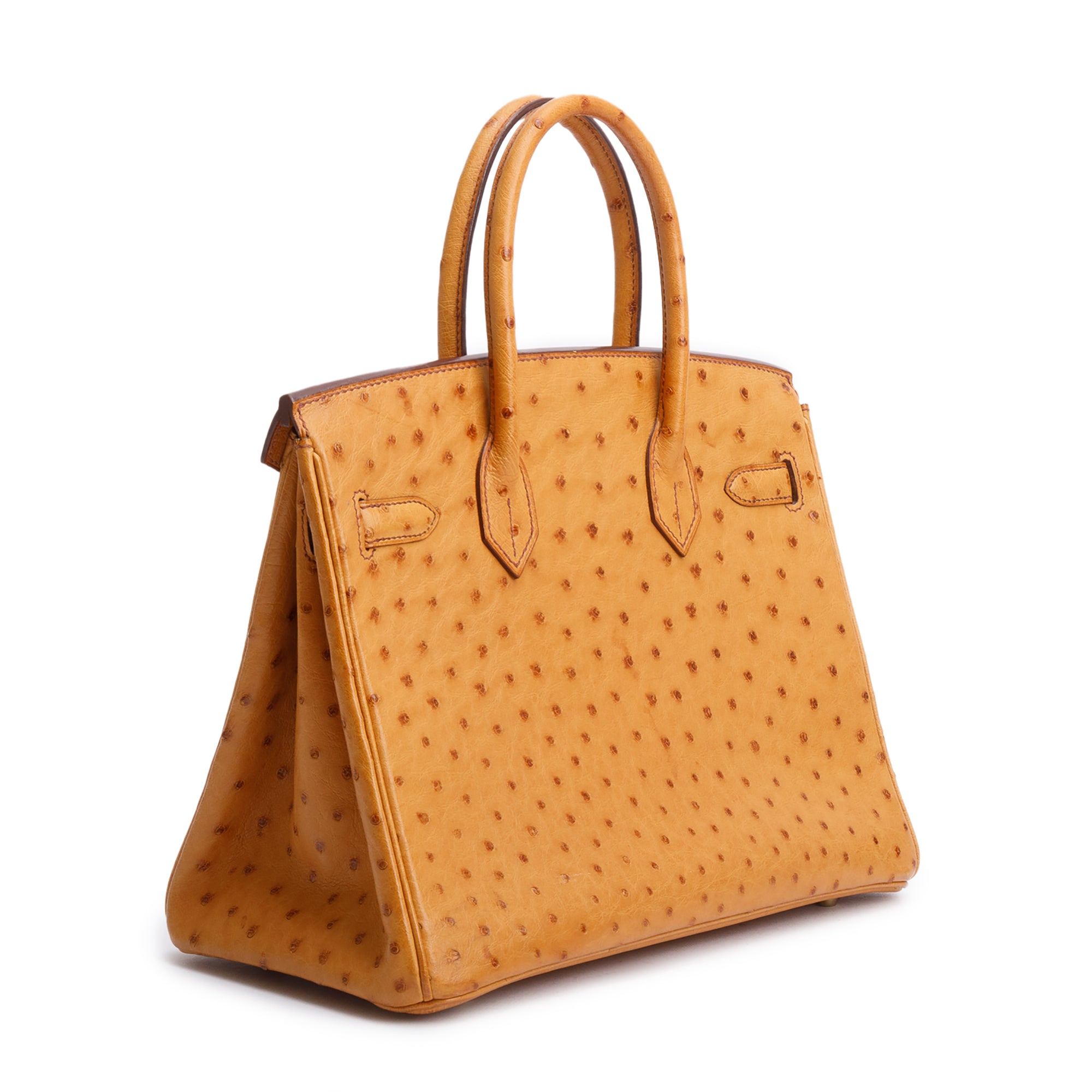 Hermes Cognac Ostrich Birkin 30