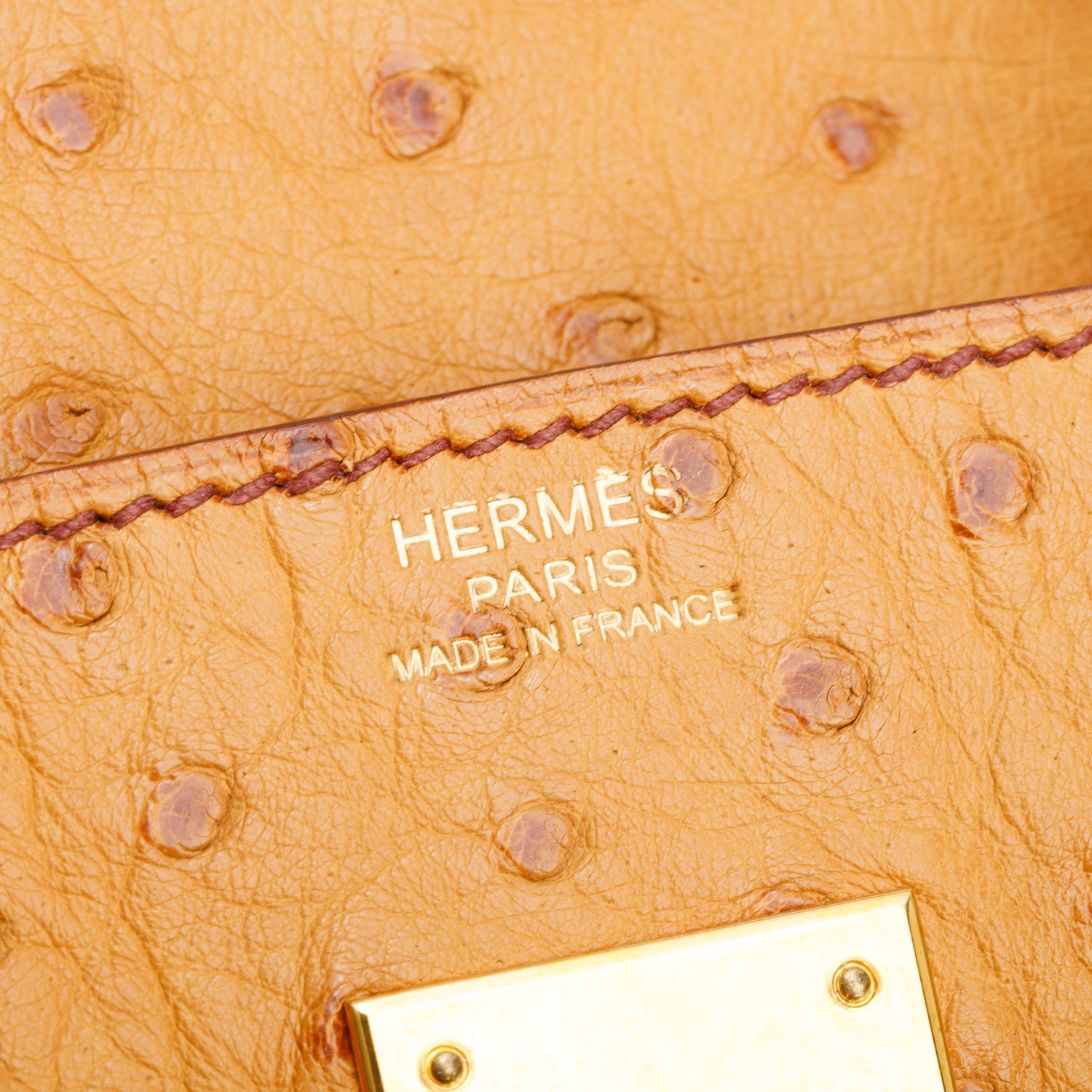 Hermes Cognac Ostrich Birkin 30