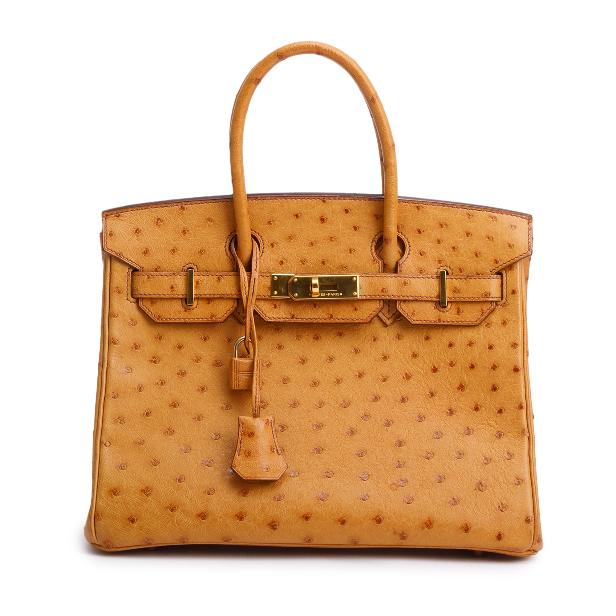 Hermes Cognac Ostrich Birkin 30
