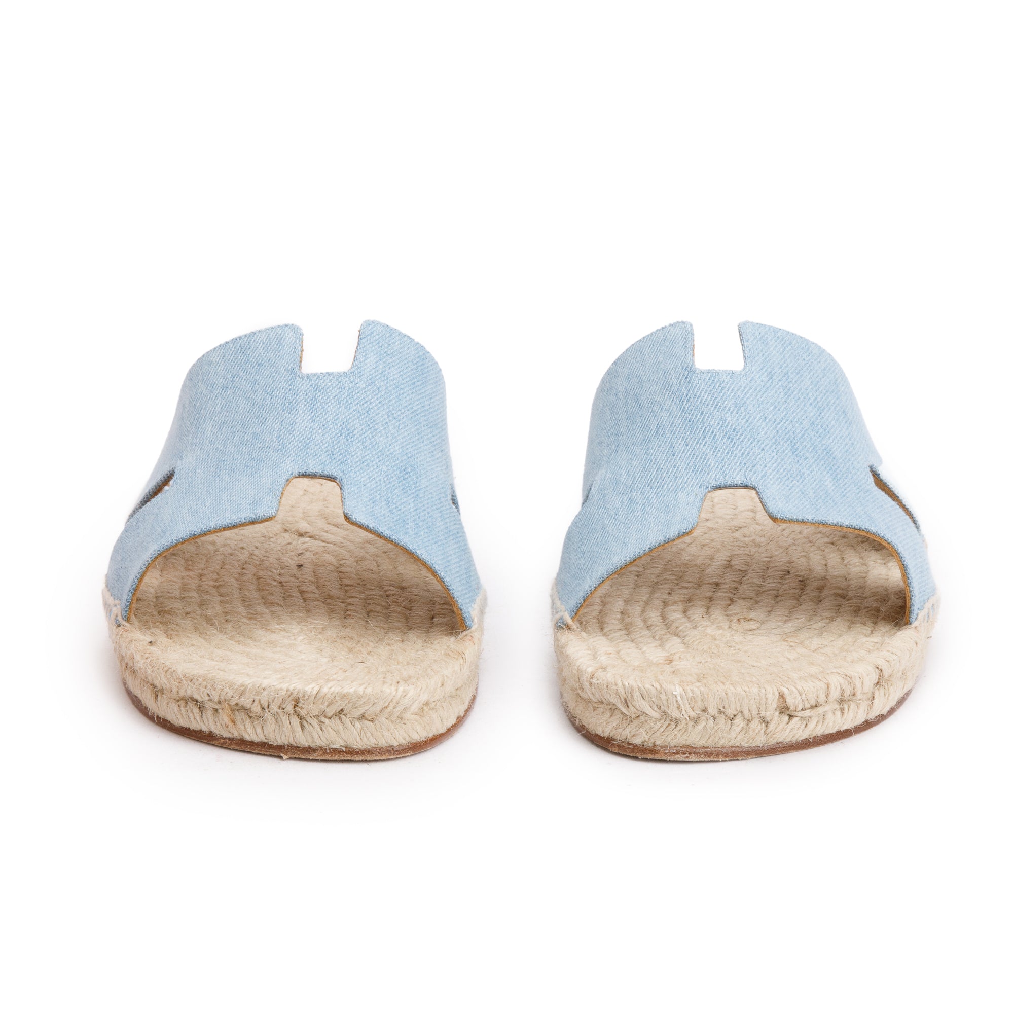 Hermes Denim Men's Antigua Espadrille Sandals, Size 44 w/ Box