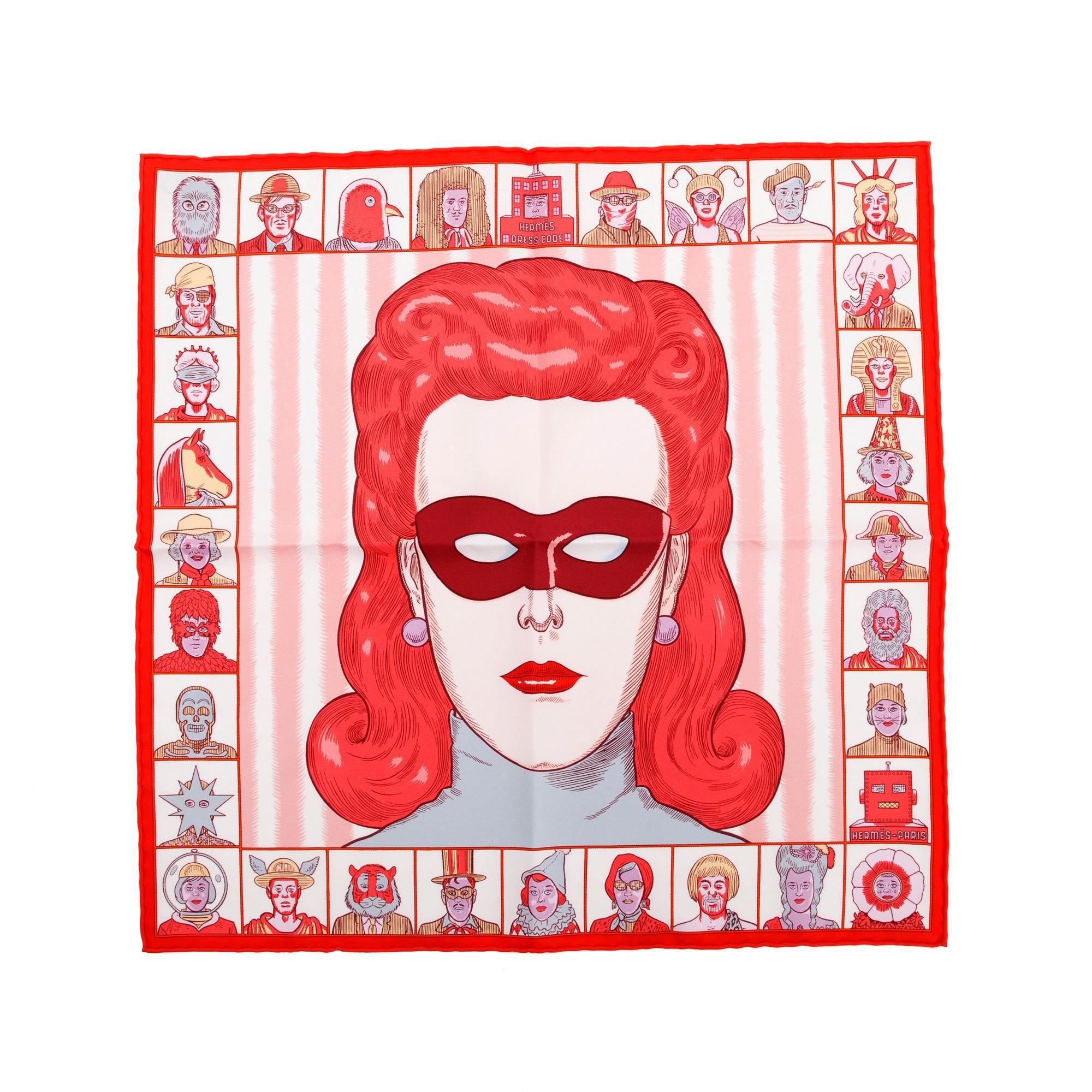 Hermes 'Dress Code' Silk Scarf 45 w/ Box