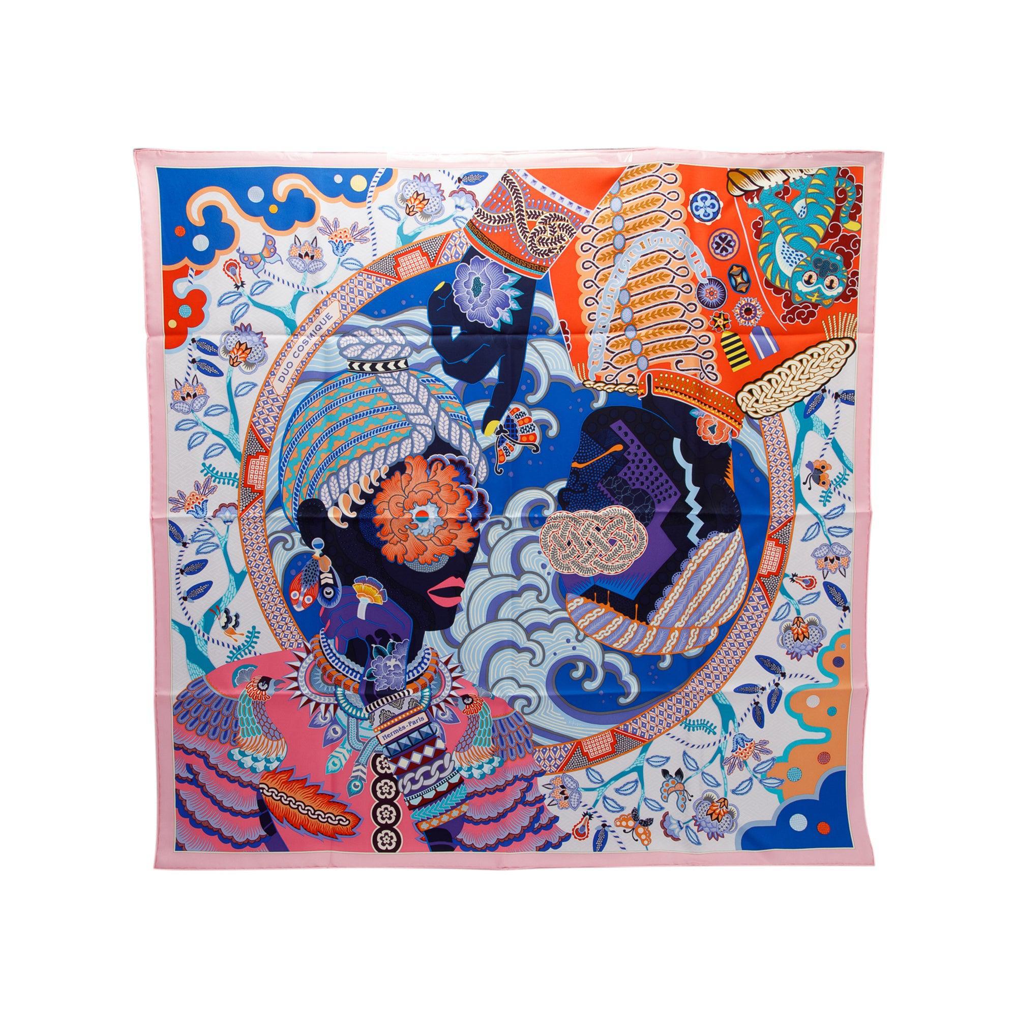 Hermes 'Duo Cosmique' Silk Scarf 90 w/ Box