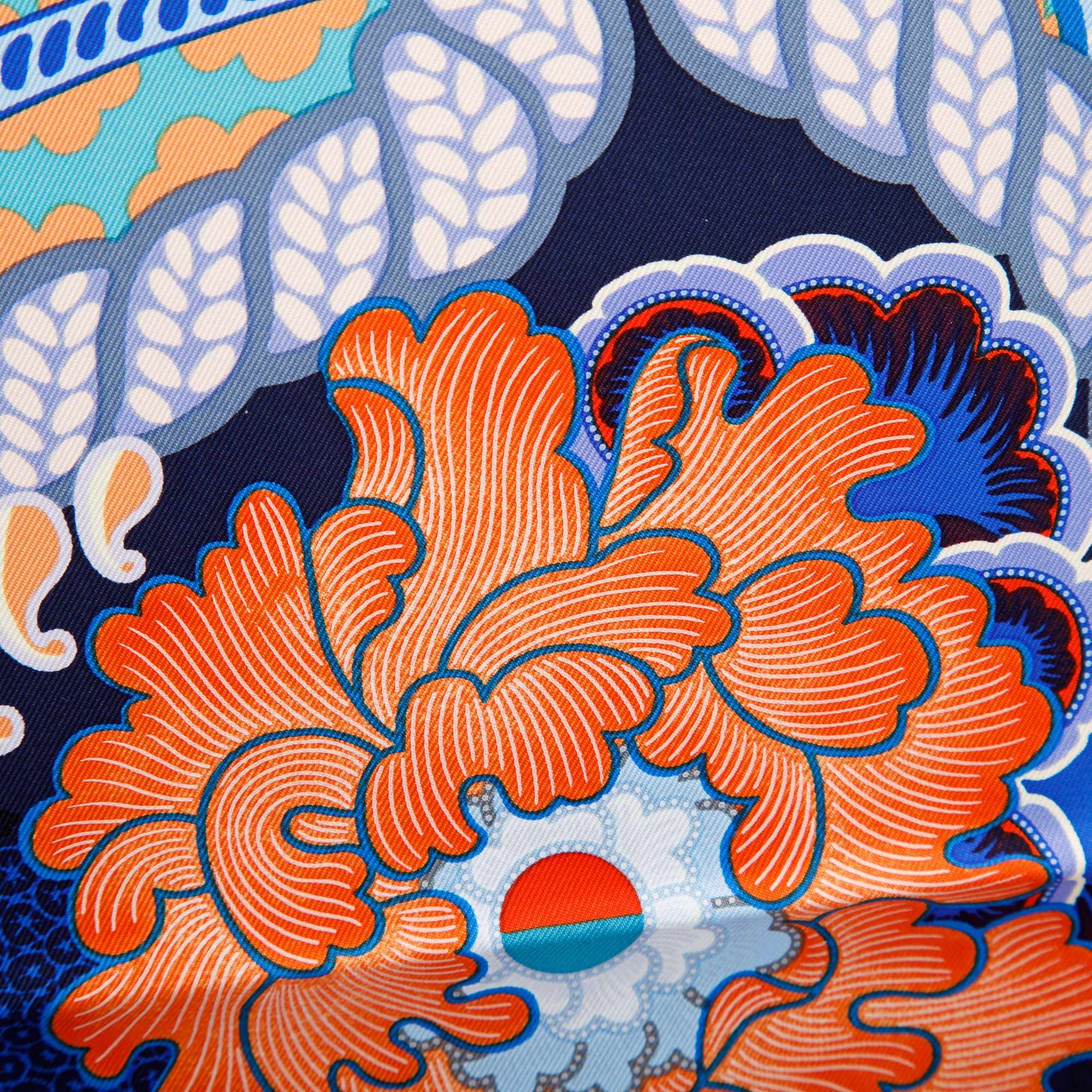 Hermes 'Duo Cosmique' Silk Scarf 90 w/ Box