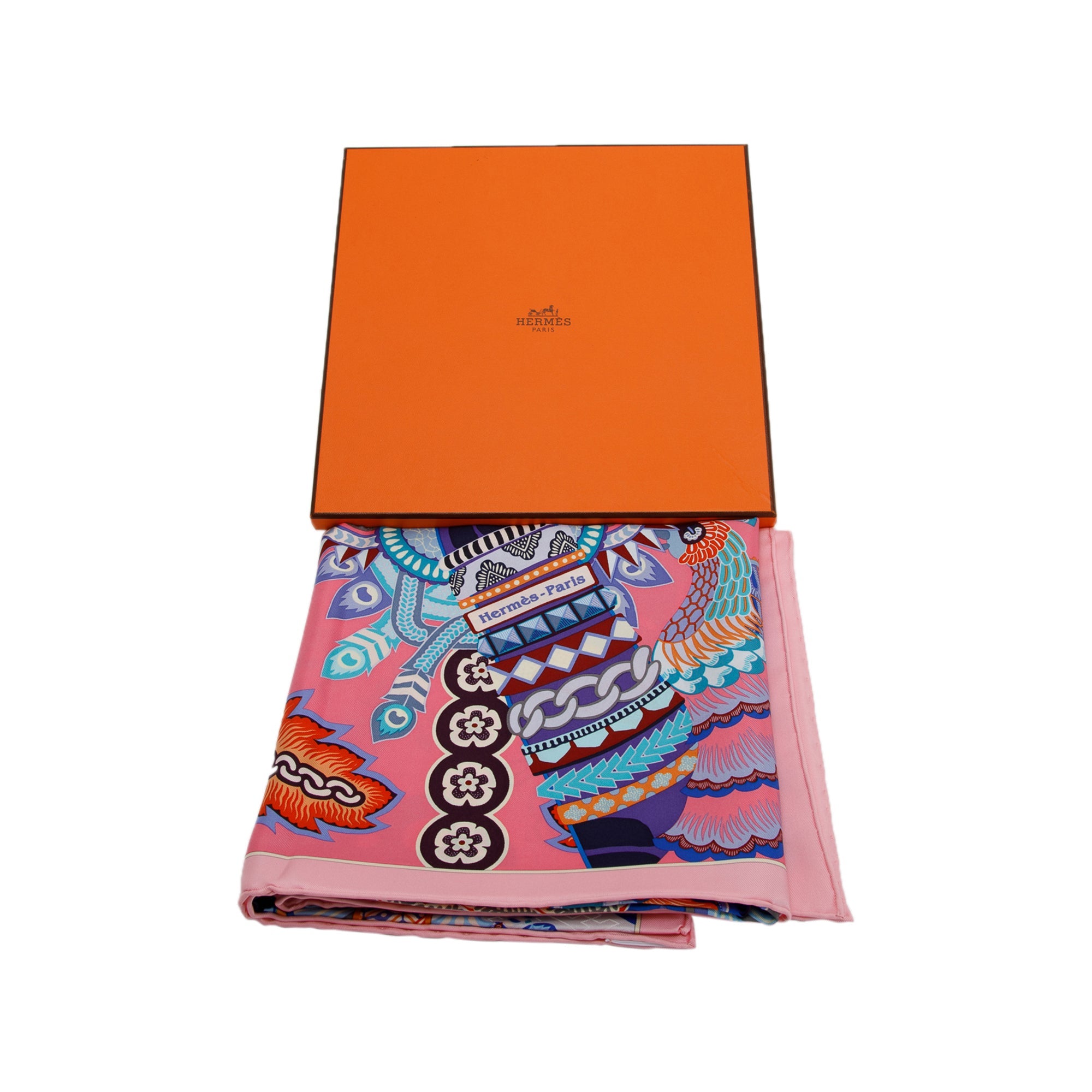 Hermes 'Duo Cosmique' Silk Scarf 90 w/ Box