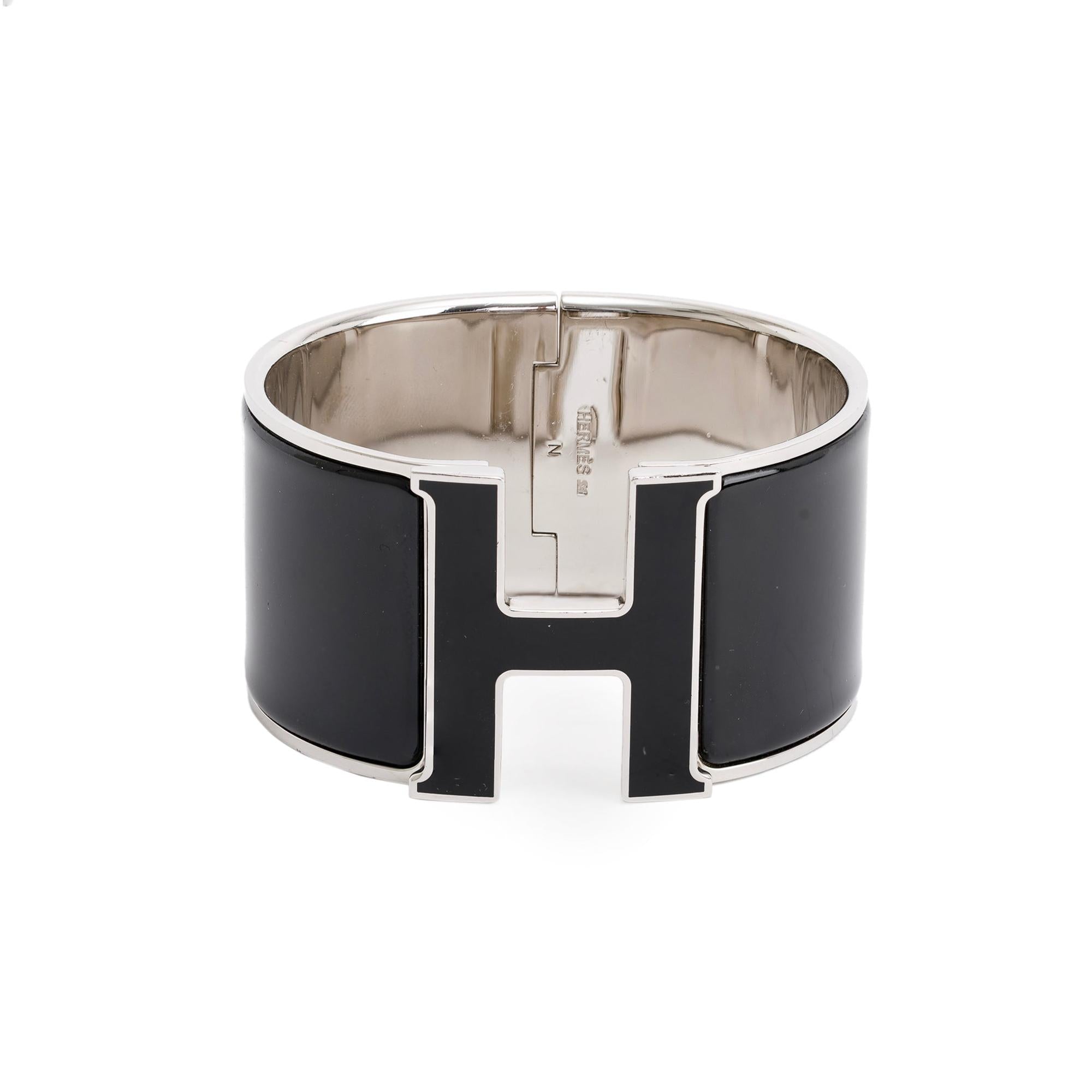 Hermes Enamel Extra Wide Clic Clac H Bracelet