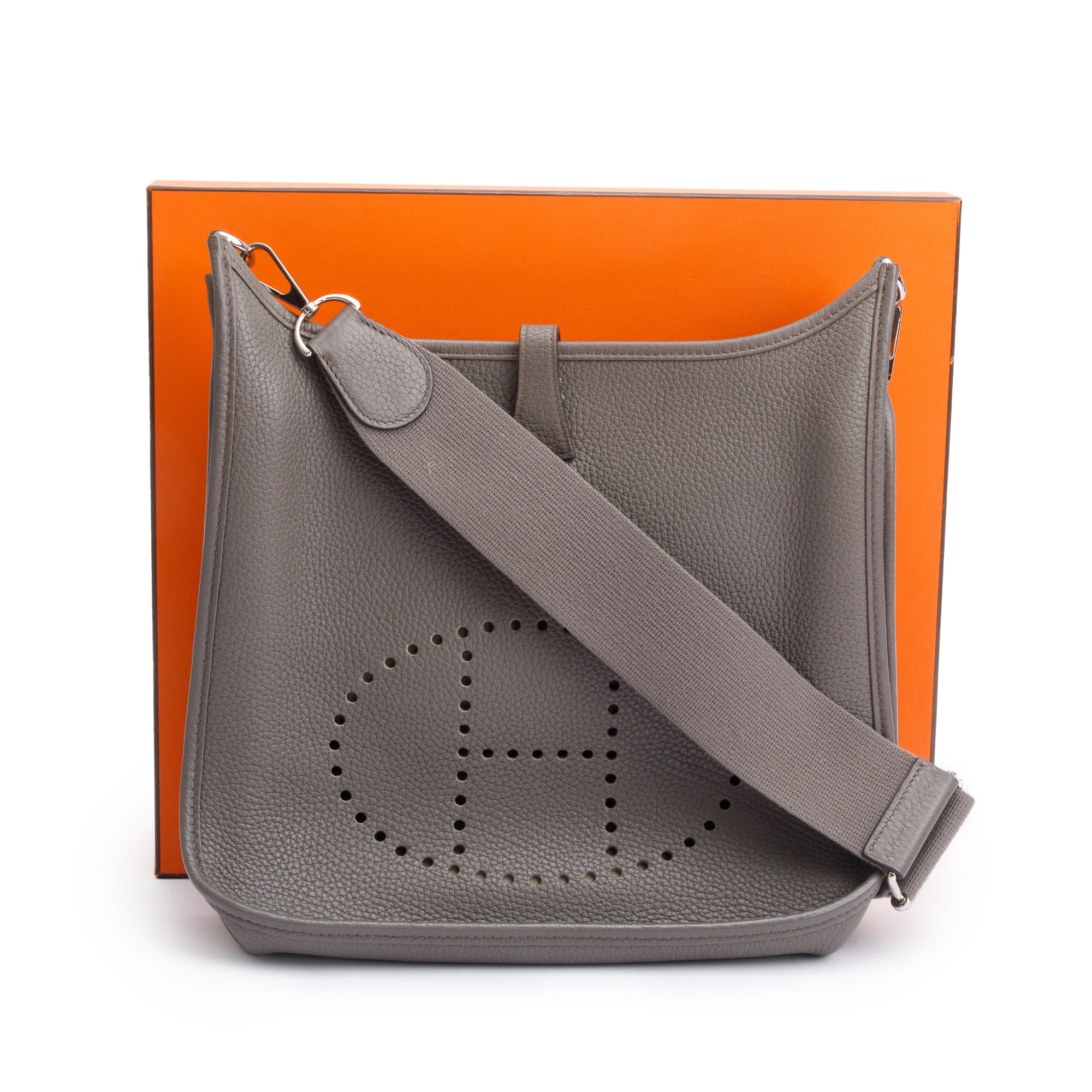 Hermes Etain Taurillon Clemence Evelyne III 29 Bag w/ Box