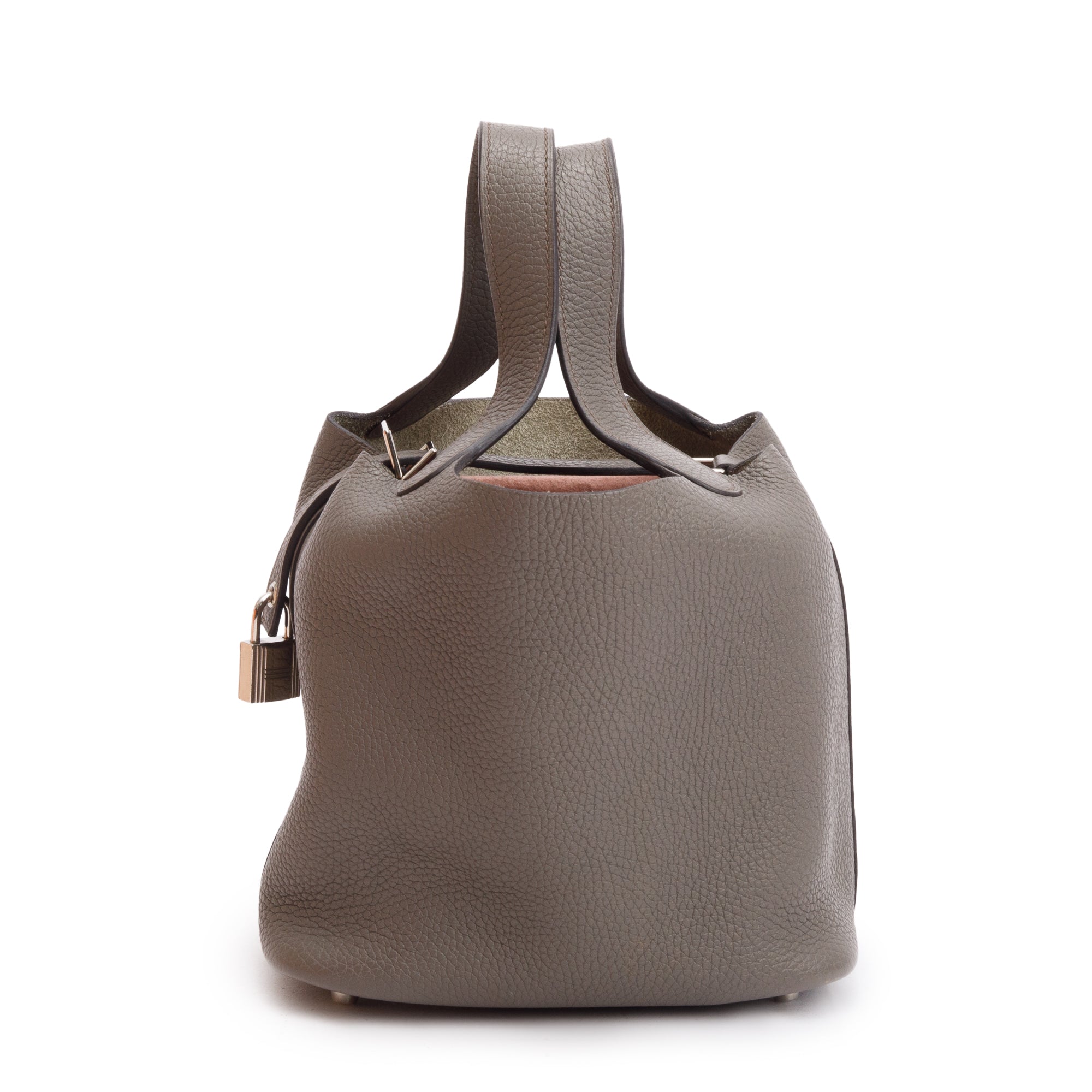 Hermes Etain Taurillon Clemence Picotin Lock 18 w/ Box & Receipt