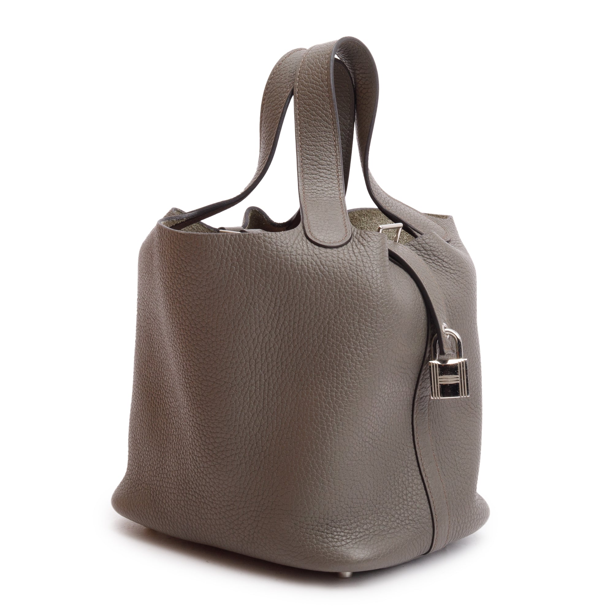 Hermes Etain Taurillon Clemence Picotin Lock 18 w/ Box & Receipt