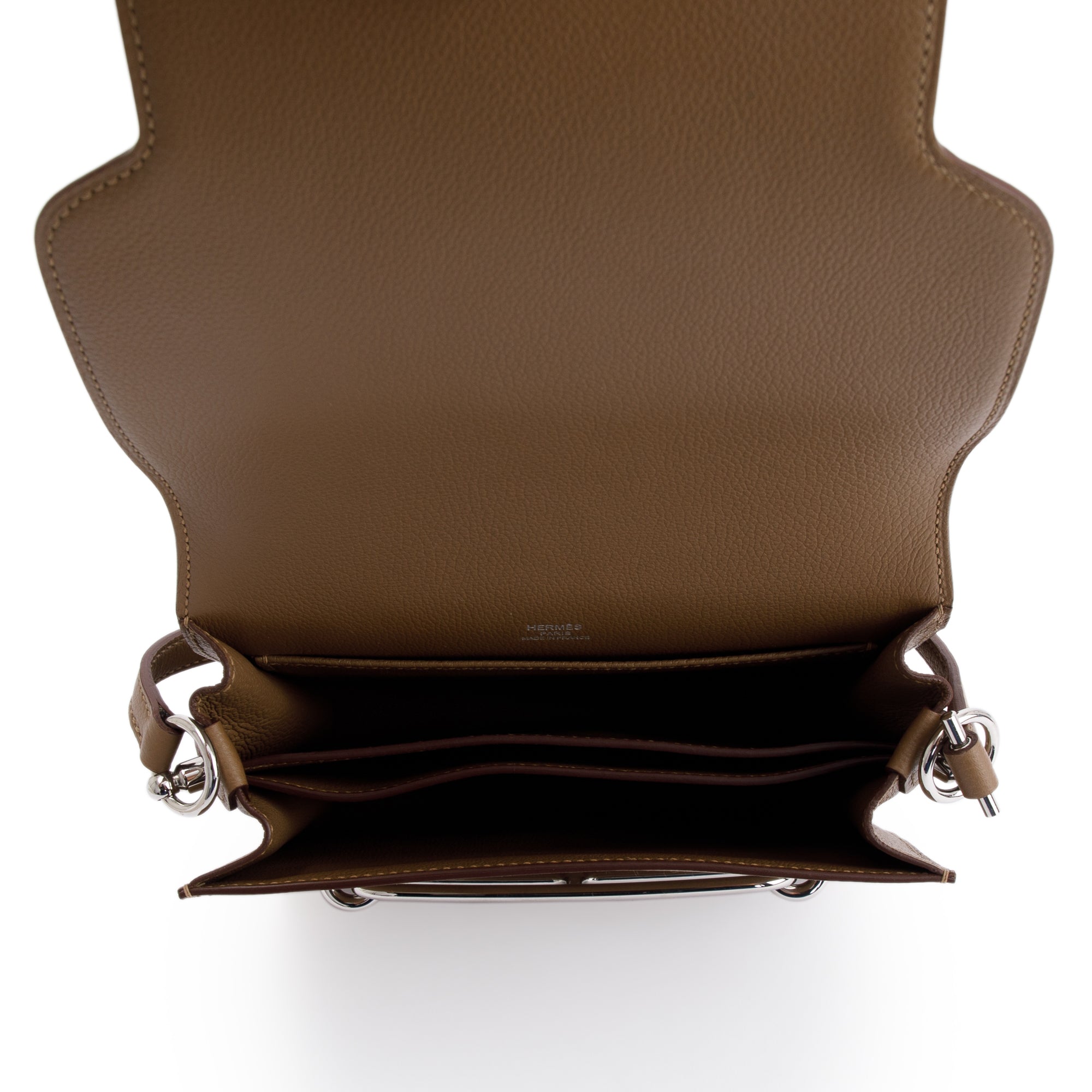 Hermes Etoupe Evercolor Mini Sac Roulis 18