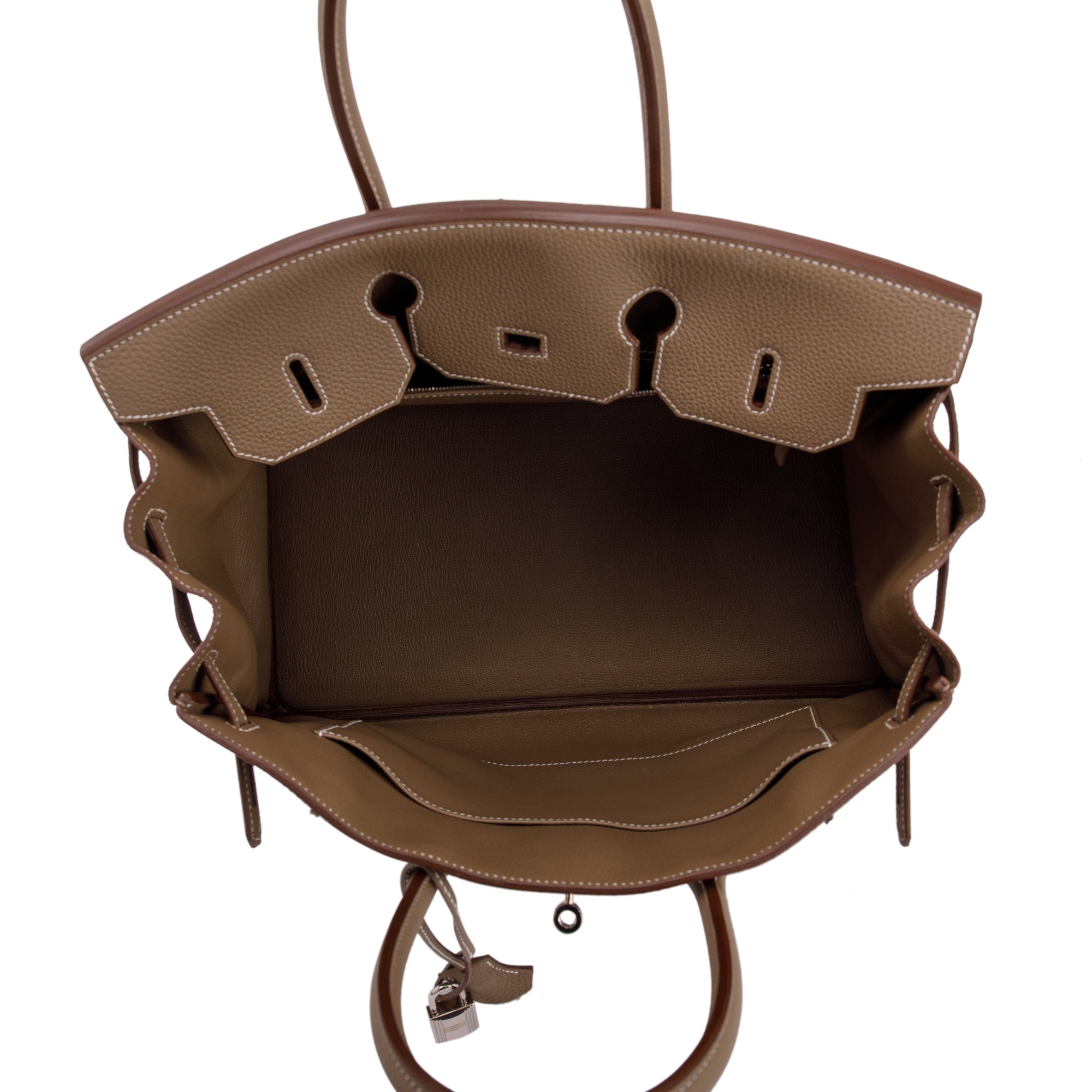 Hermes Etoupe Grey Clemence Birkin 35