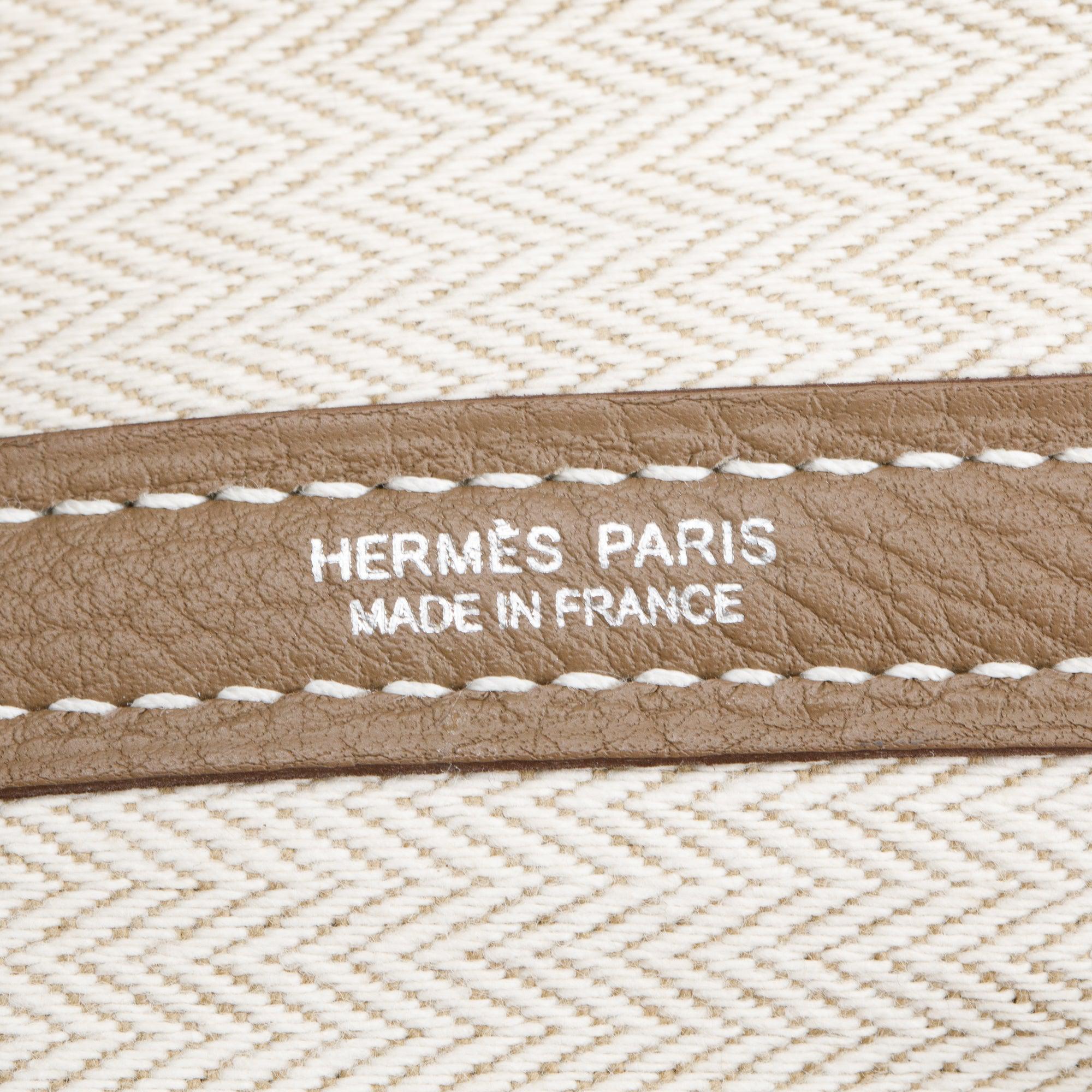 Hermes Etoupe Negonda Leather Garden Party 36