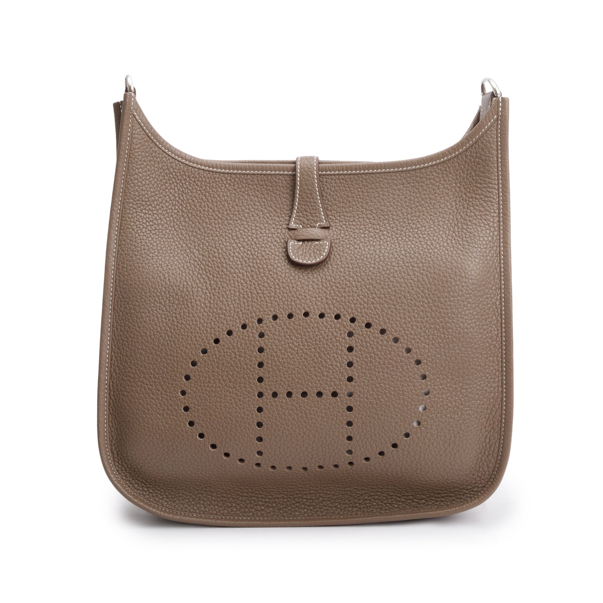 Hermes Etoupe Taurillon Clemence Evelyne III 29 Bag