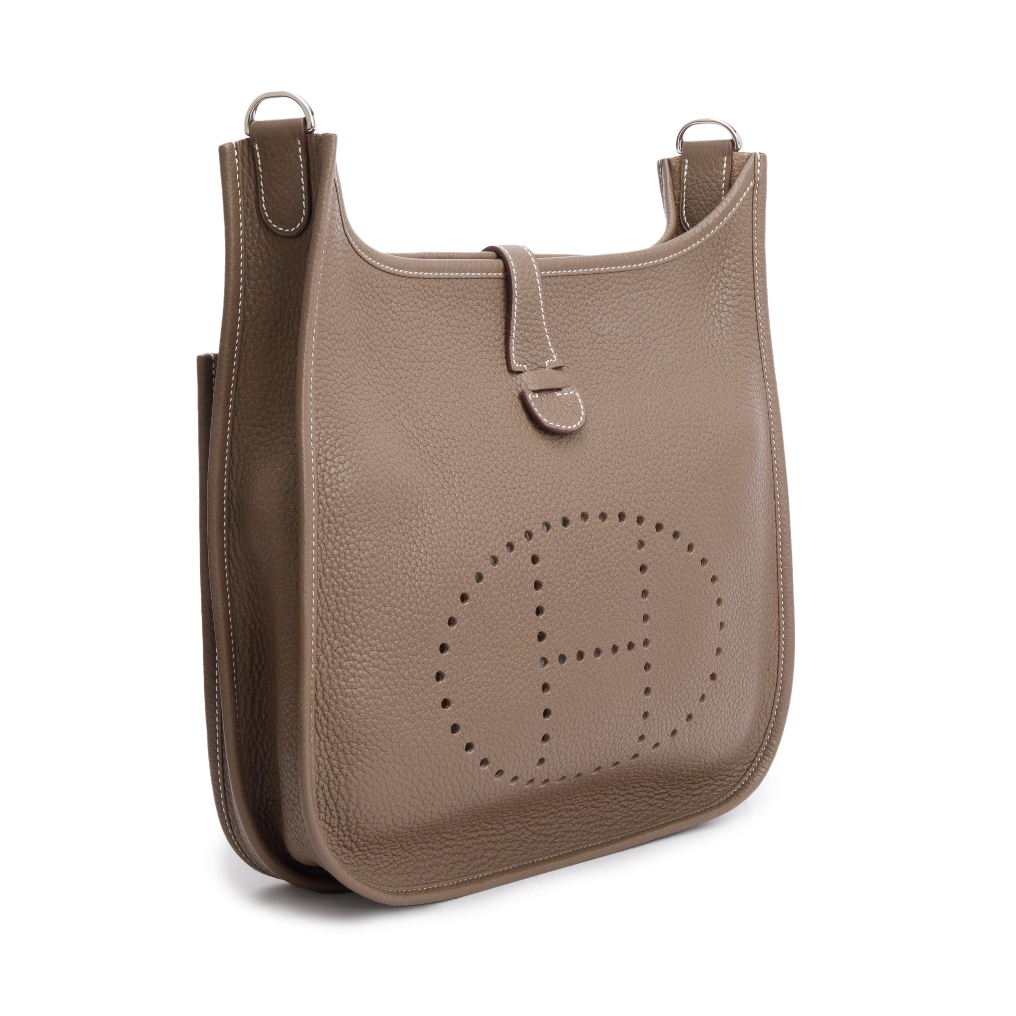 Hermes Etoupe Taurillon Clemence Evelyne III 29 Bag