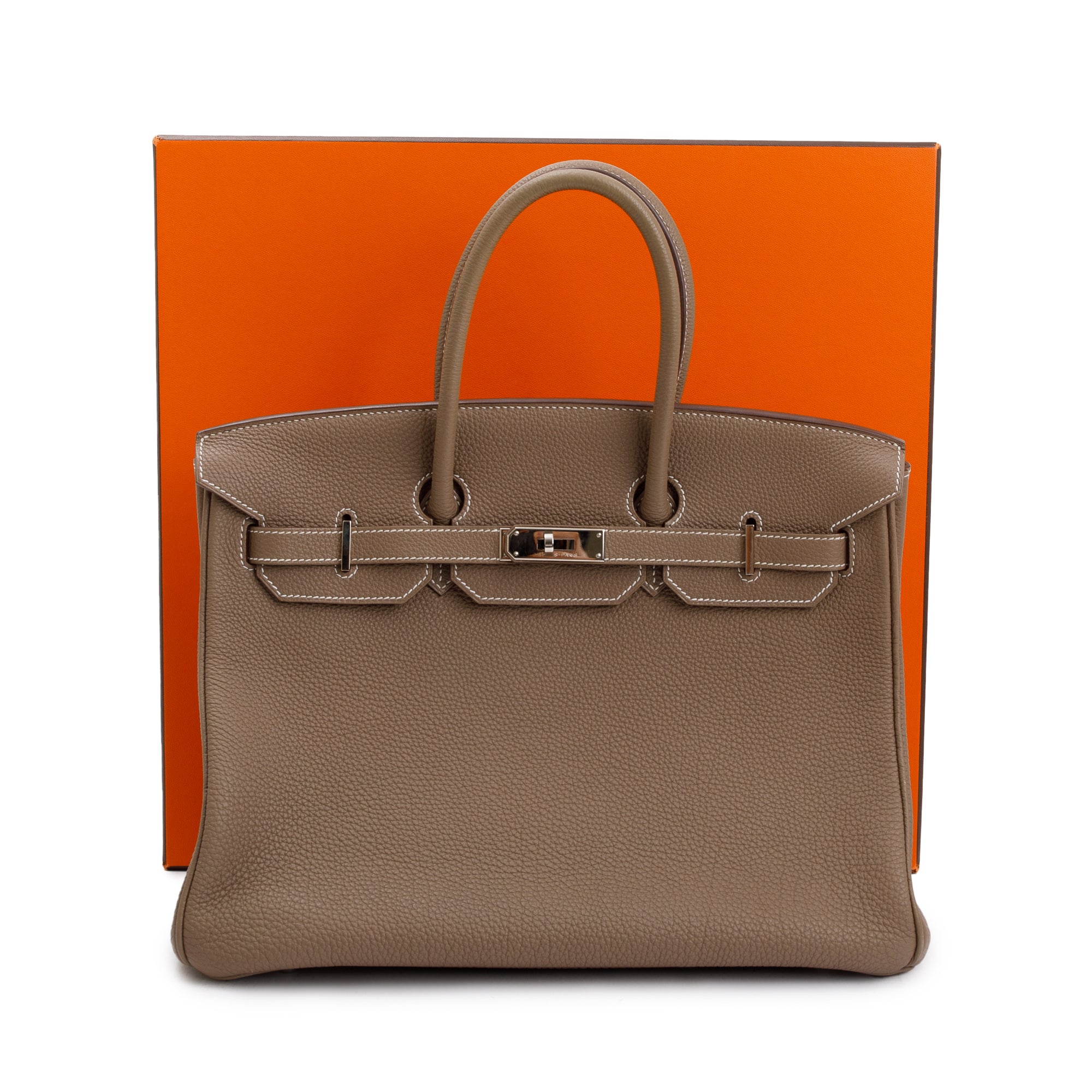 Hermes Etoupe Togo Birkin 35 w/ Box & Receipt