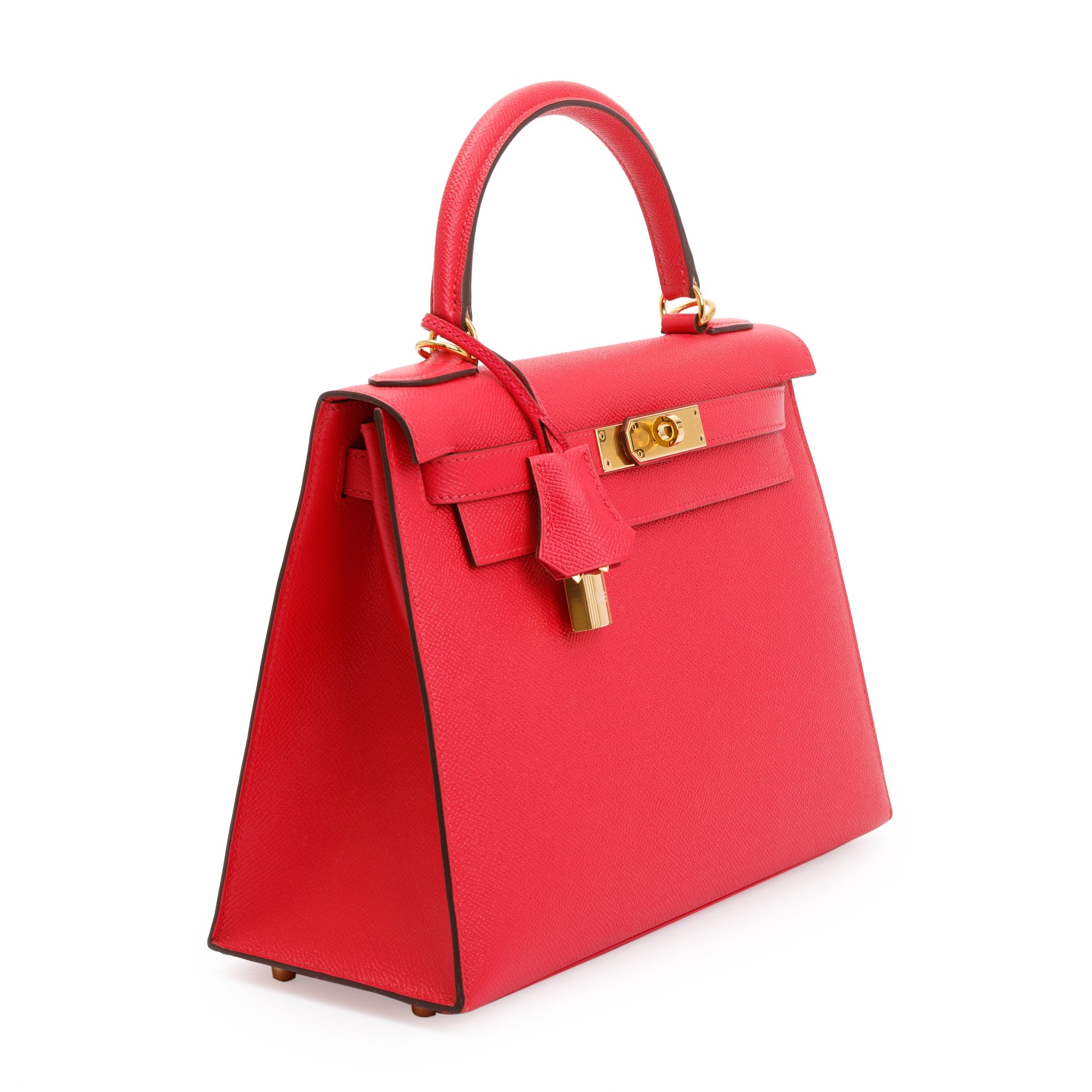 Hermes Extreme Rose Veau Epsom Kelly II Sellier 28 w/ Strap
