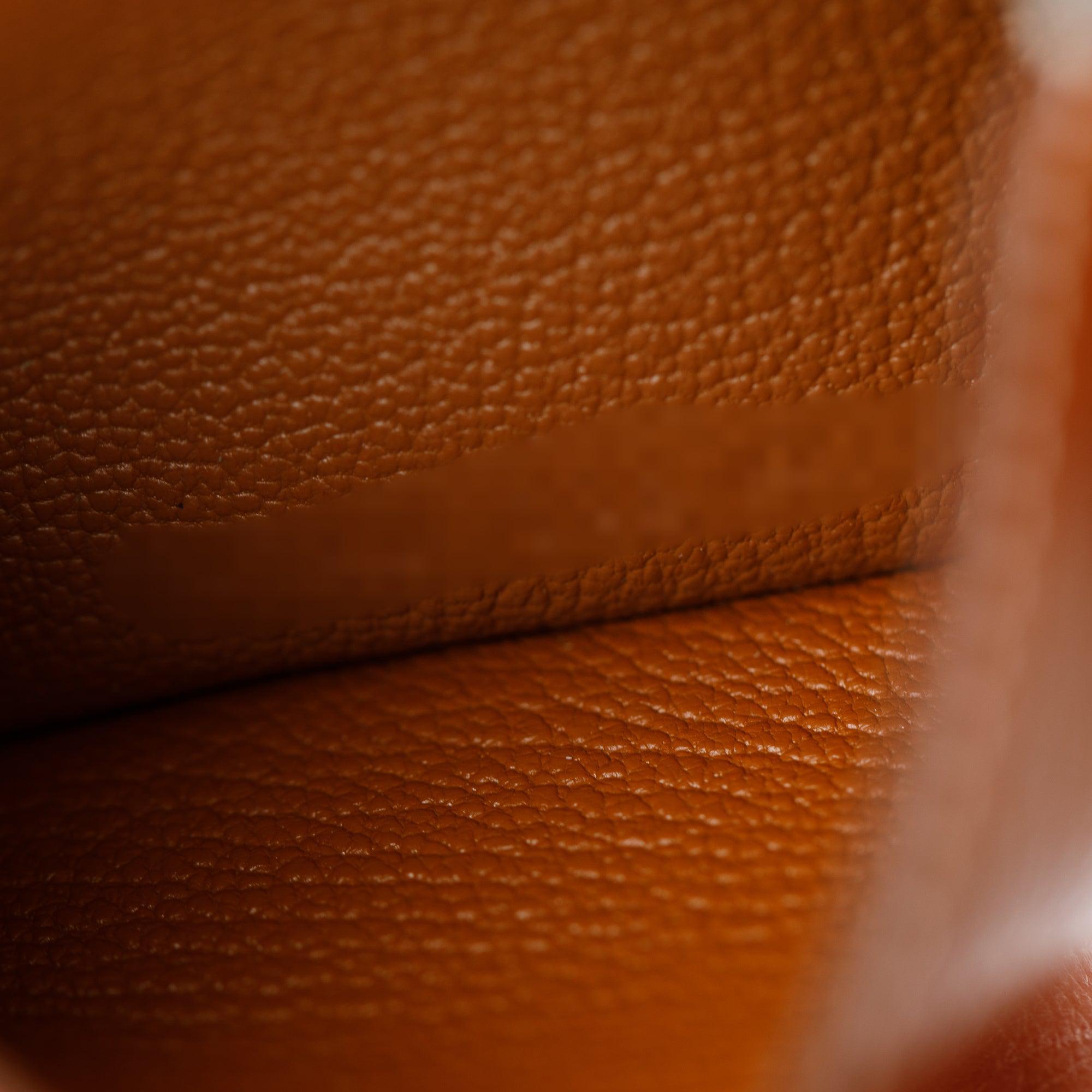 Hermes Fauve Craie Beige De Weimar Barenia Faubourg Epsom Evercolor Les Petits Chavaux Card Holder