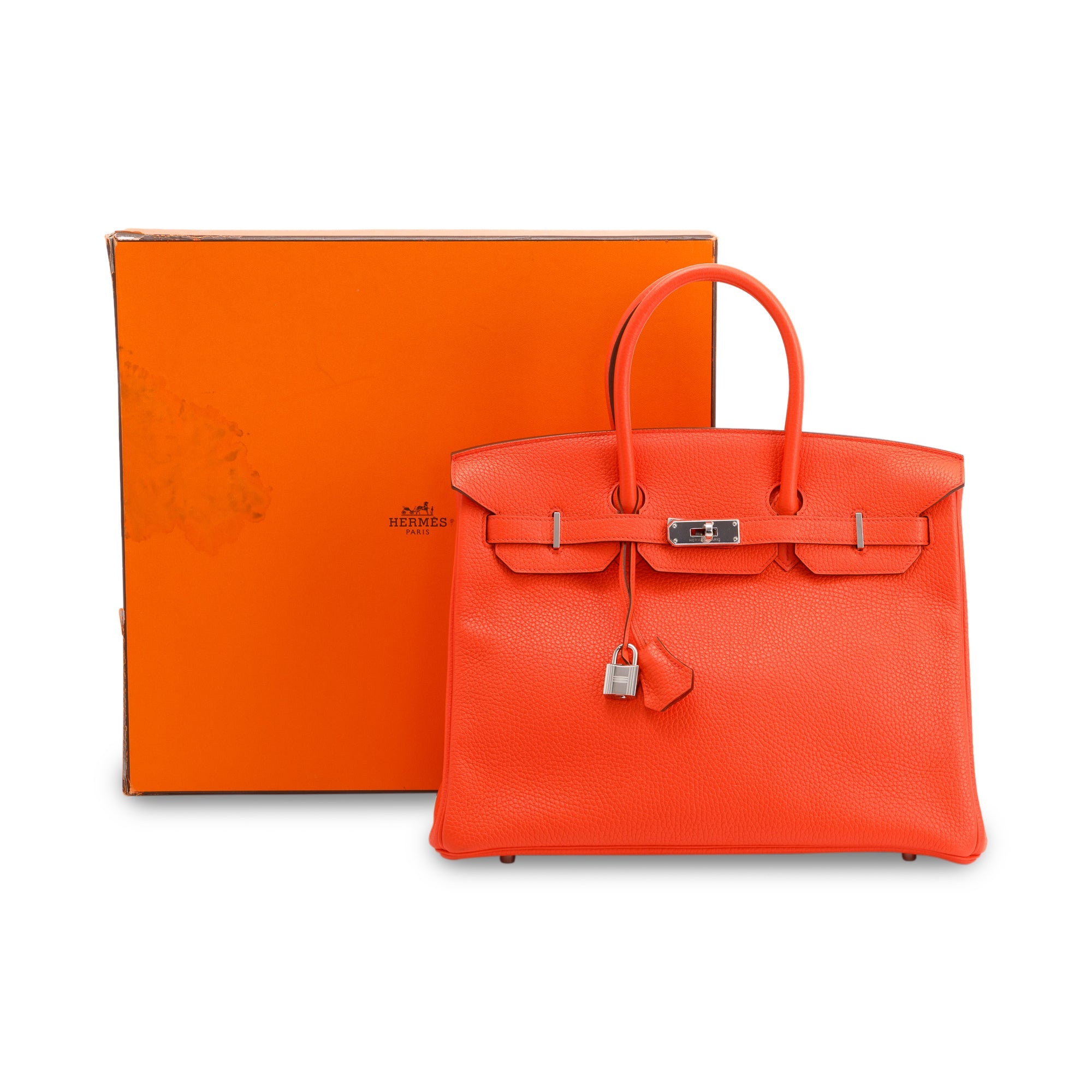 Hermes Feu Veau Togo Birkin 35 w/ Box
