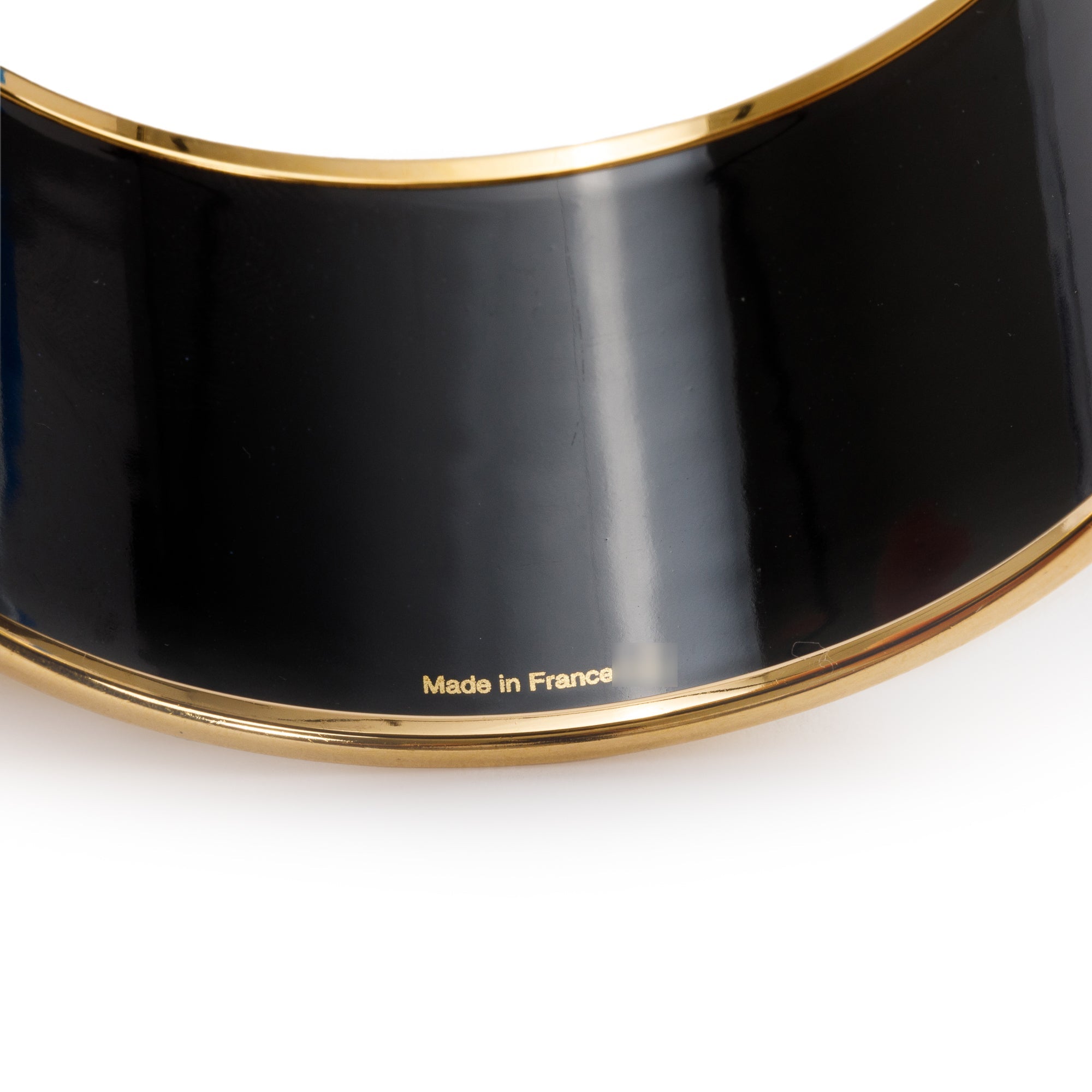 Hermes Gold-Plated 'Balcons Du Guadalquivir' Enamel Extra Wide Bangle