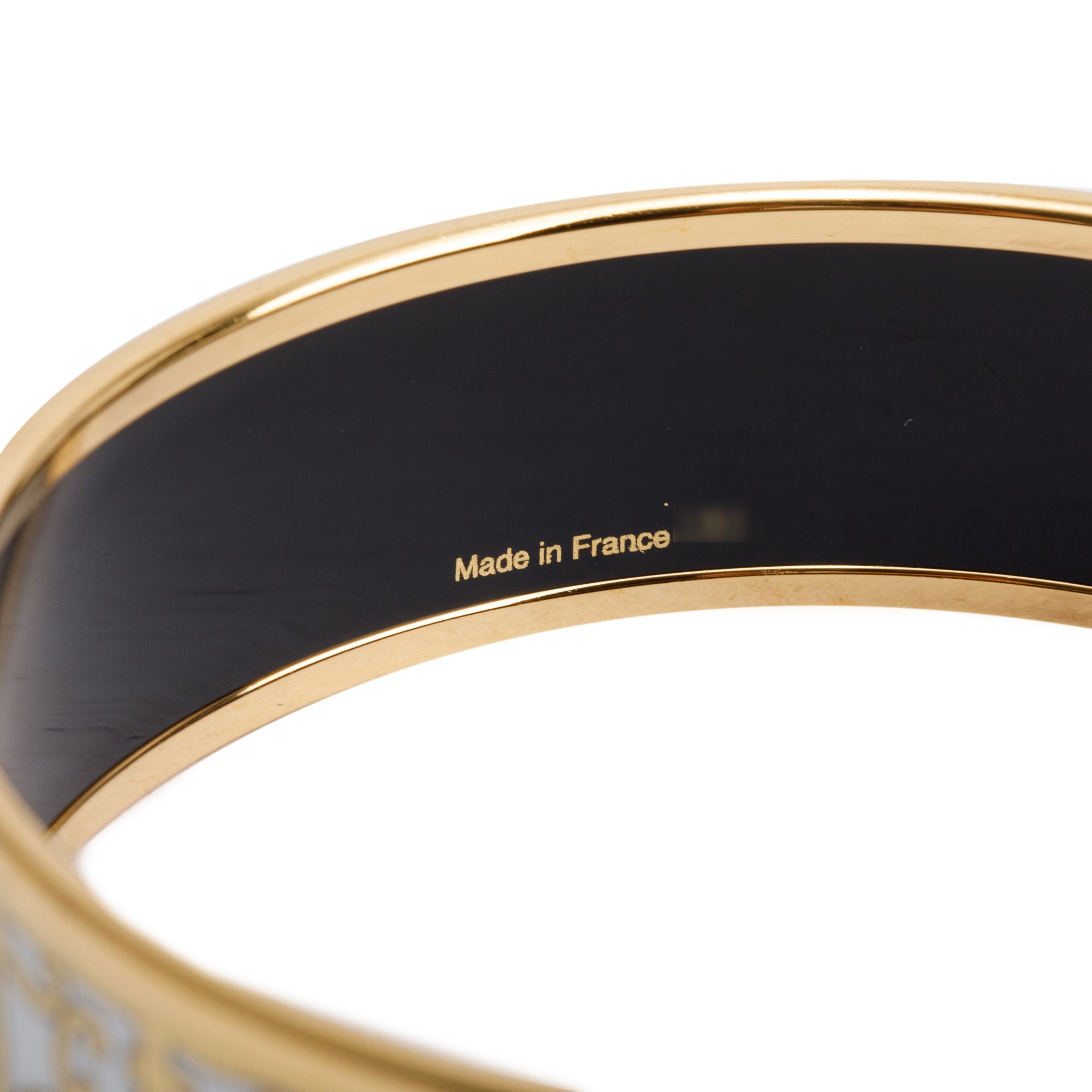 Hermes Gold-Plated 'Balcons Du Guadalquivir' Enamel Wide Bangle