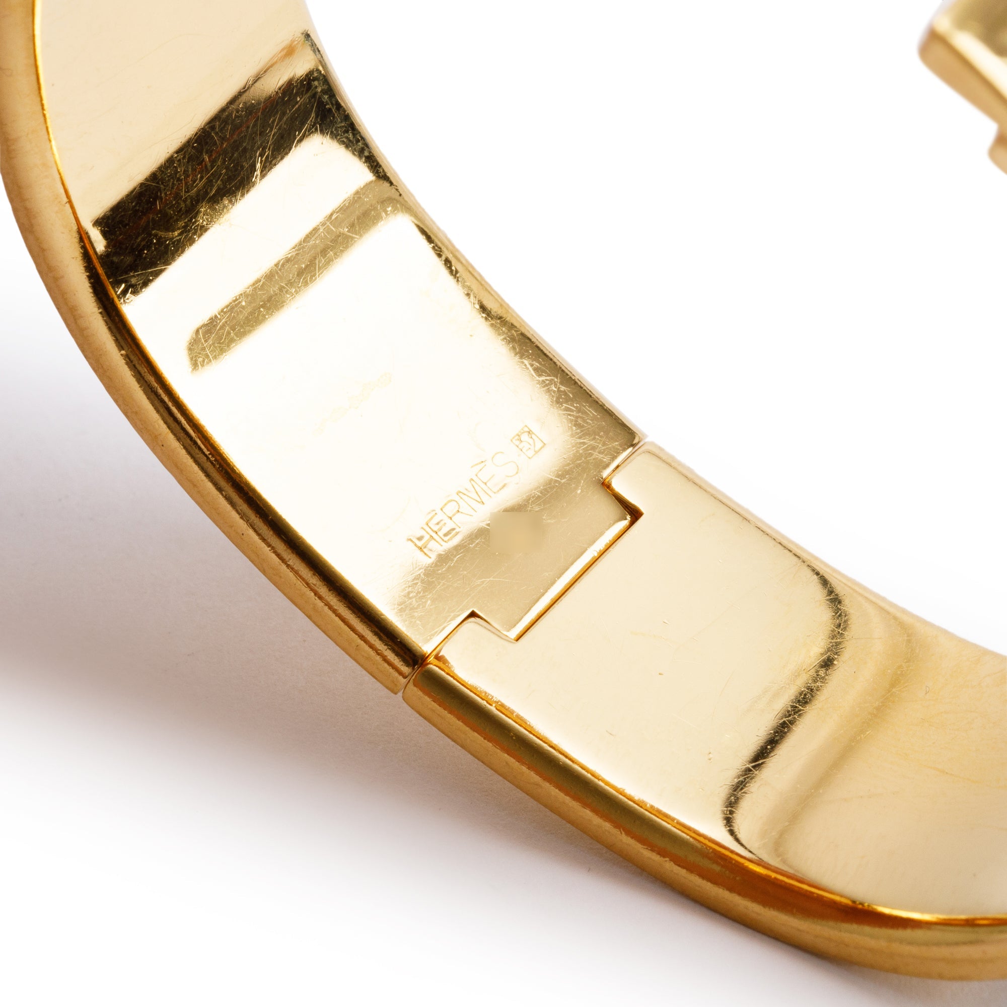 Hermes Gold-Plated Black Enamel Clic Clac H Bracelet