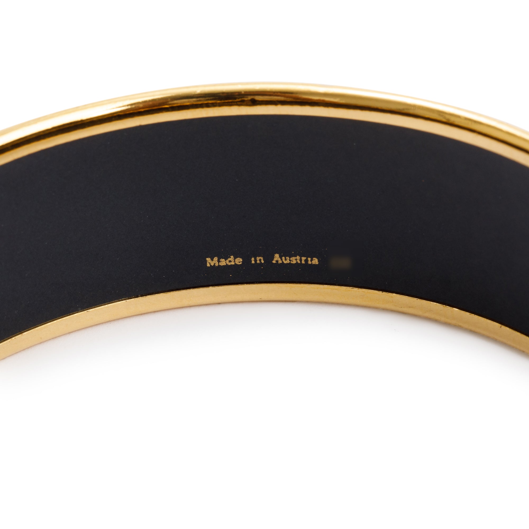 Hermes Gold-Plated Green & Multicolour Enamel Wide Bangle