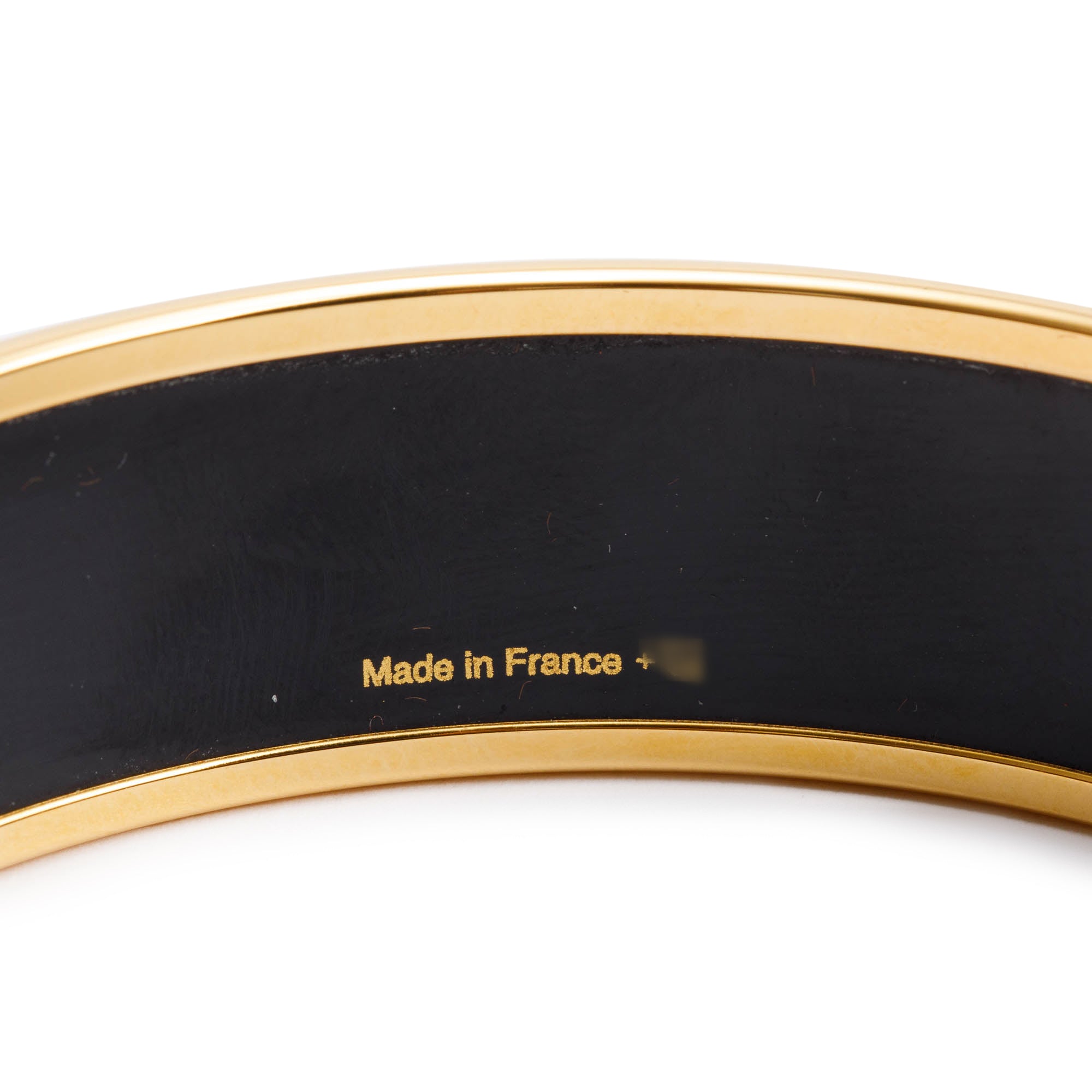 Hermes Gold-Plated 'L'Arbre De Vie' Enamel Wide Bangle w/ Box