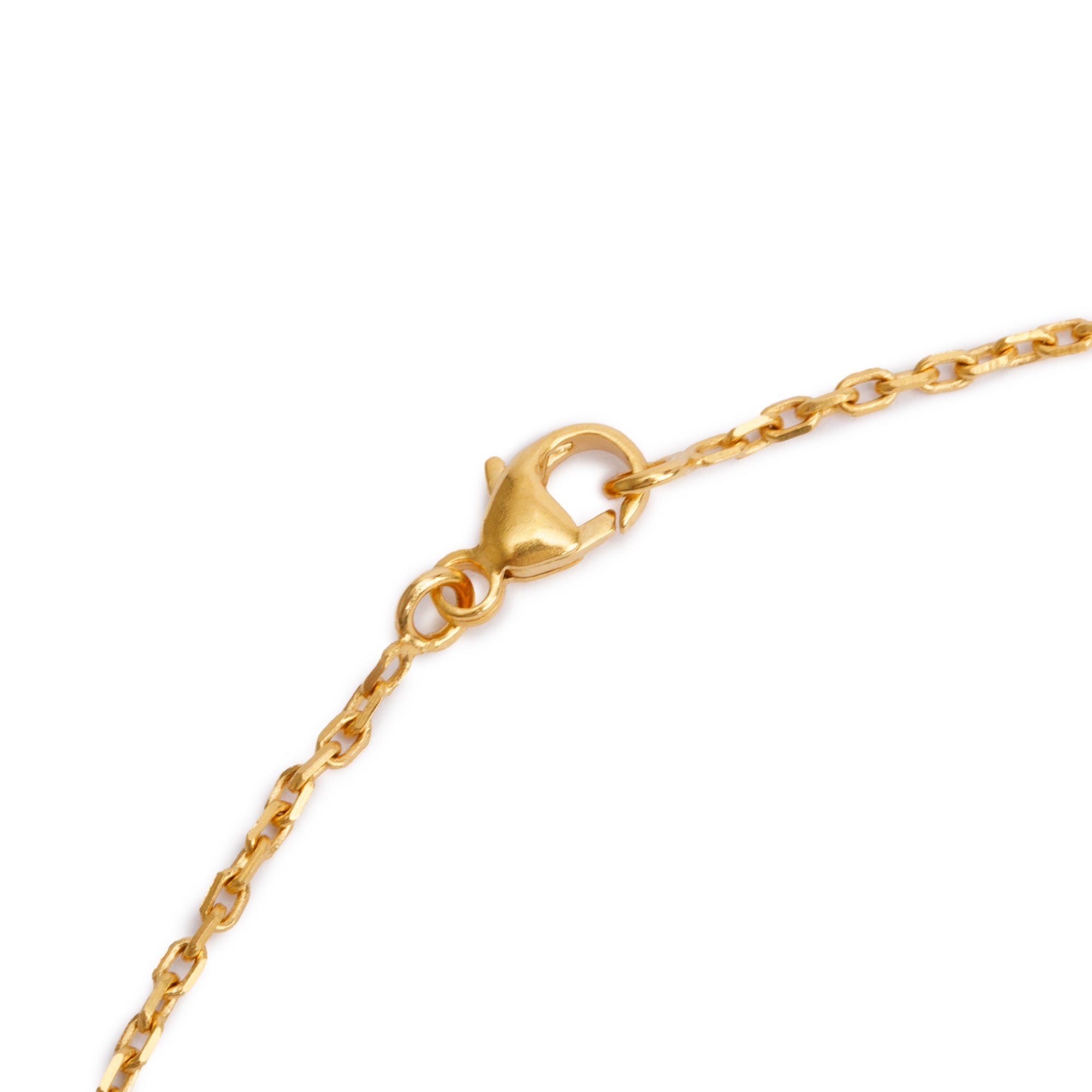 Hermes Gold-Plated Tan Swift Leather O'Kelly Pendant Necklace w/ Box