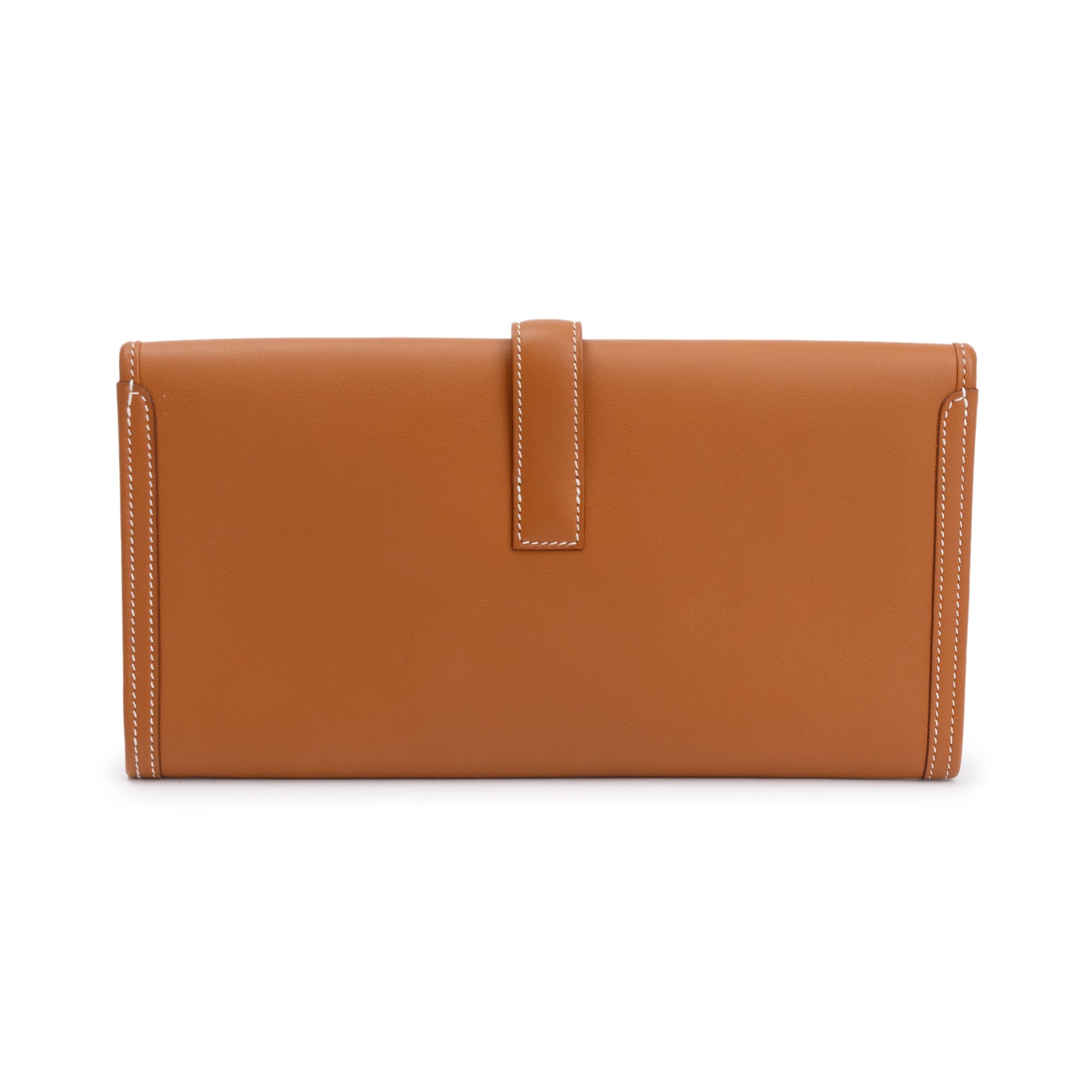 Hermes Gold Swift Leather Jige Elan 29 Clutch
