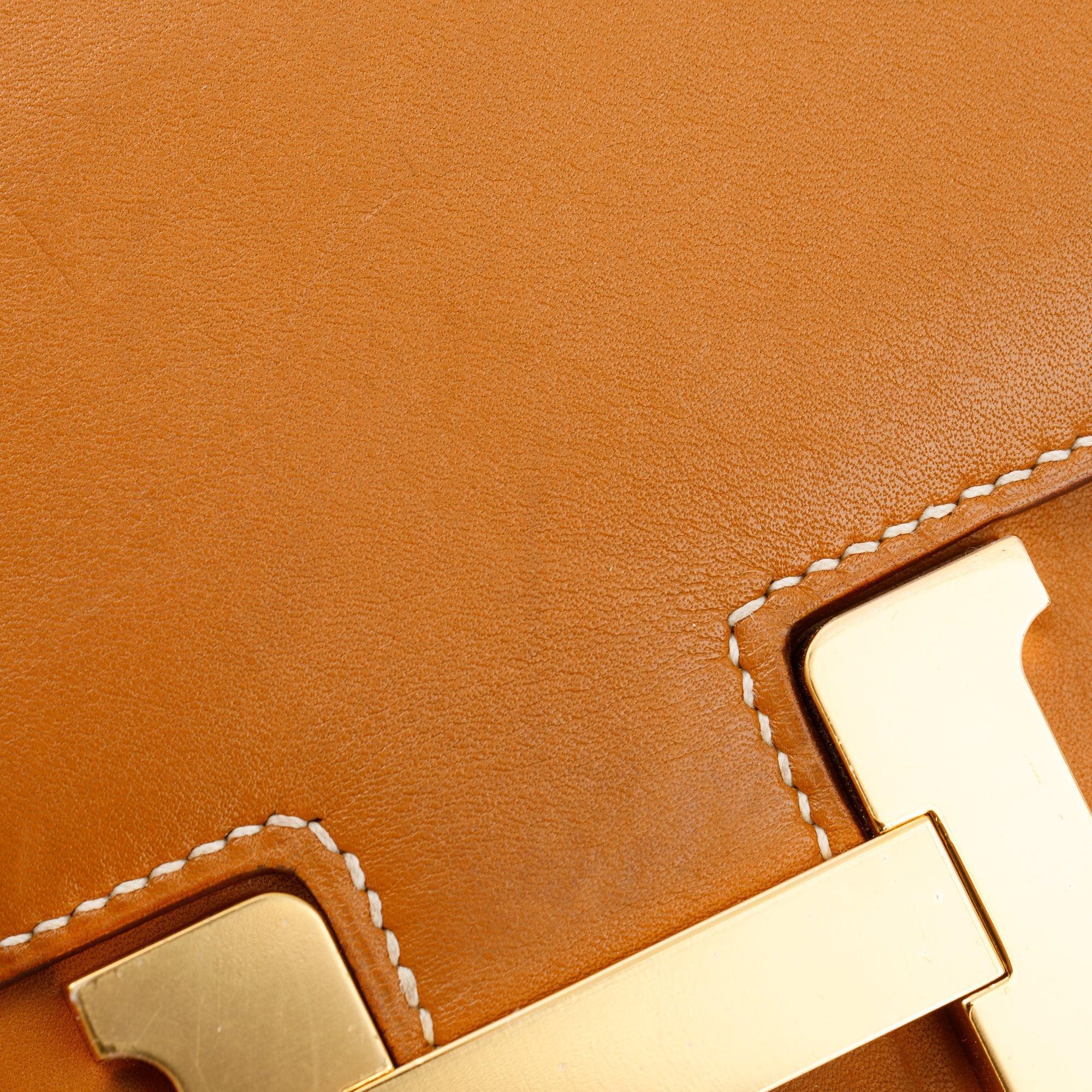 Hermes Gold Tadelakt Leather Mini Constance 18 (BARBARA TOOK THIS ITEM)