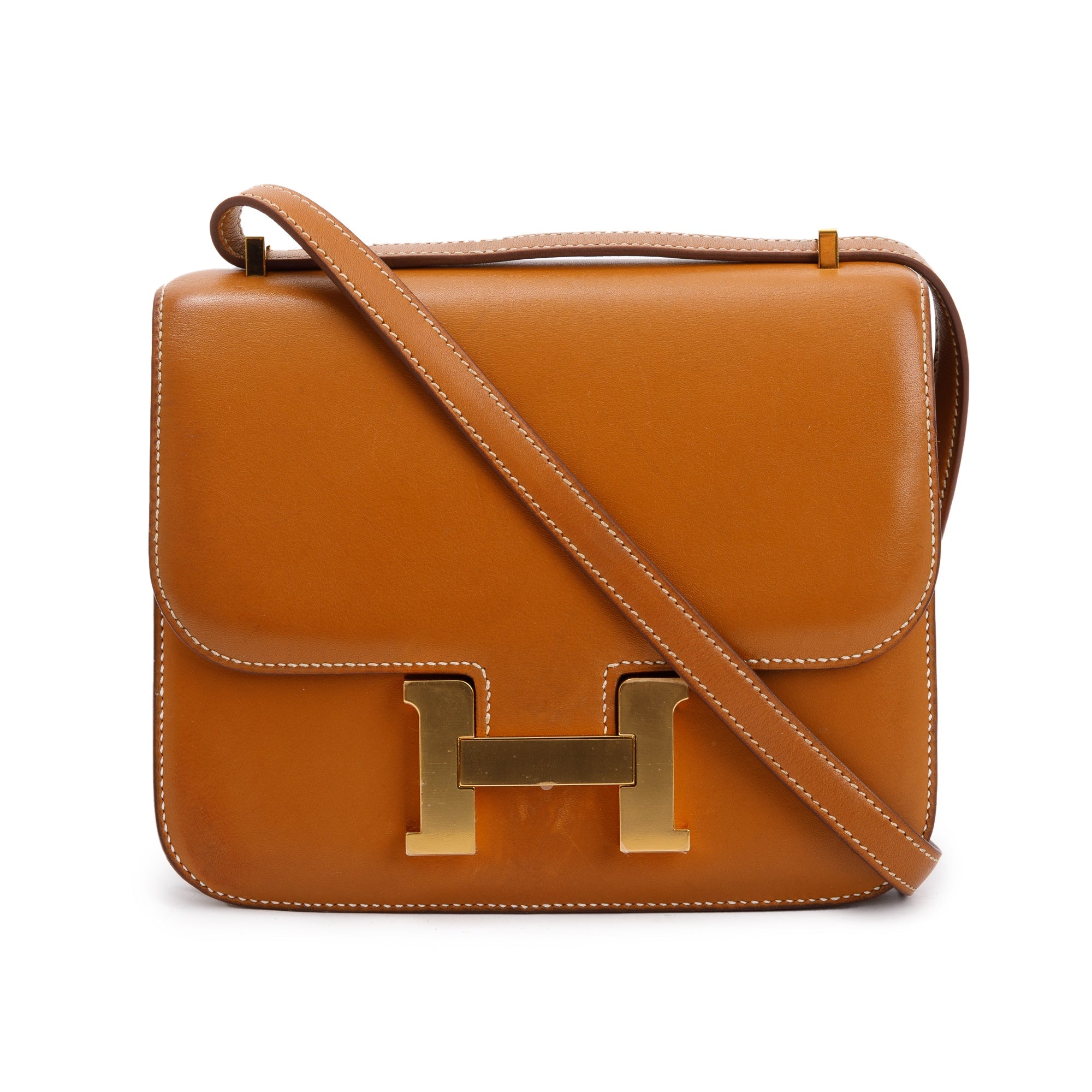 Hermes Gold Tadelakt Leather Mini Constance 18 (BARBARA TOOK THIS ITEM)