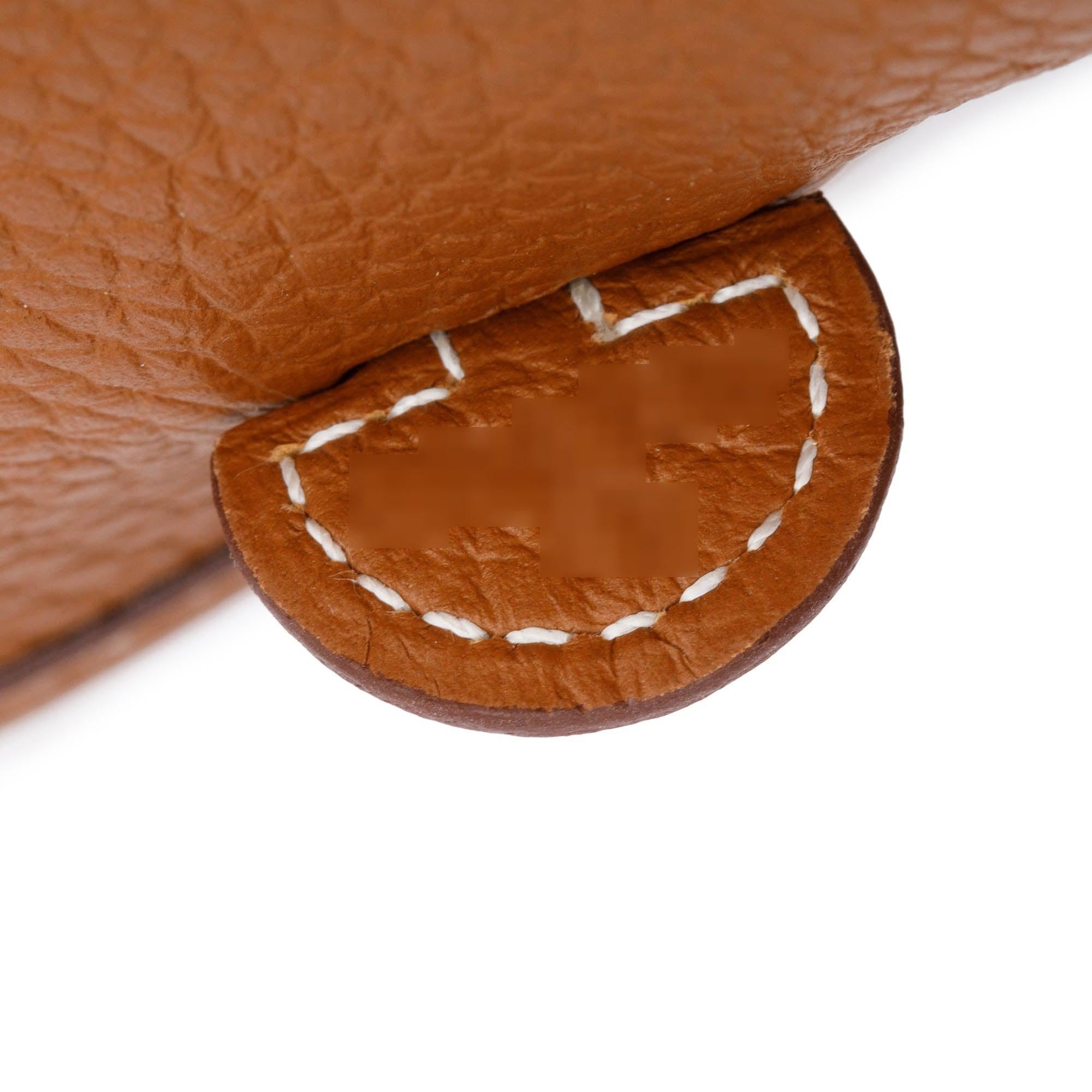 Hermes Gold Taurilon Clemence Amazone Evelyne TPM 16 w/ Box