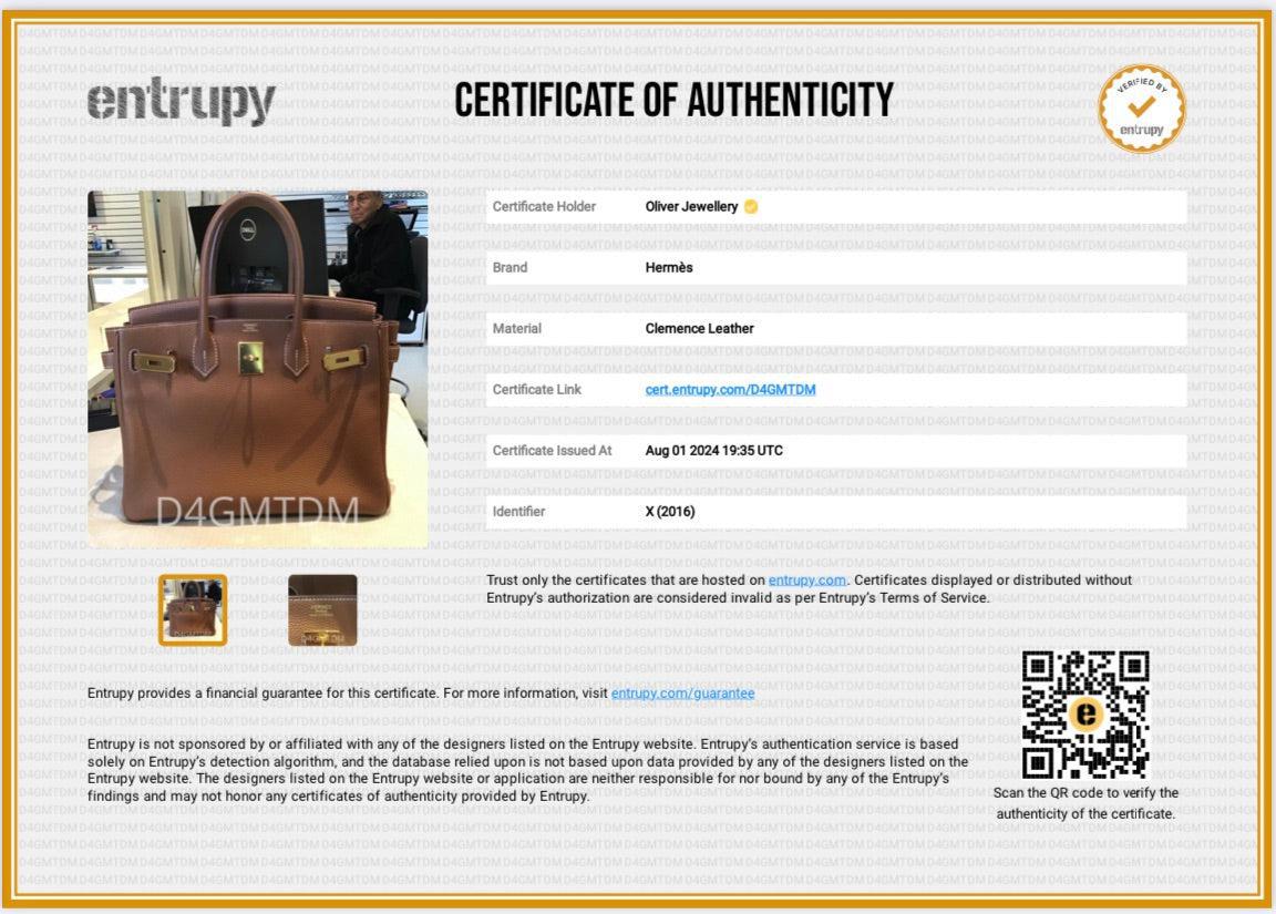 Hermes Gold Veau Togo Birkin 30 w/ Box & Receipt