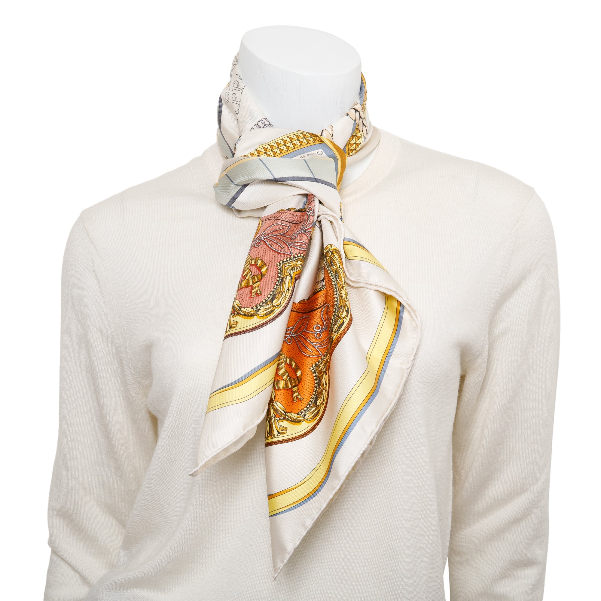 Hermes 'Grand Apparat Forever' Silk Scarf 90 w/ Box