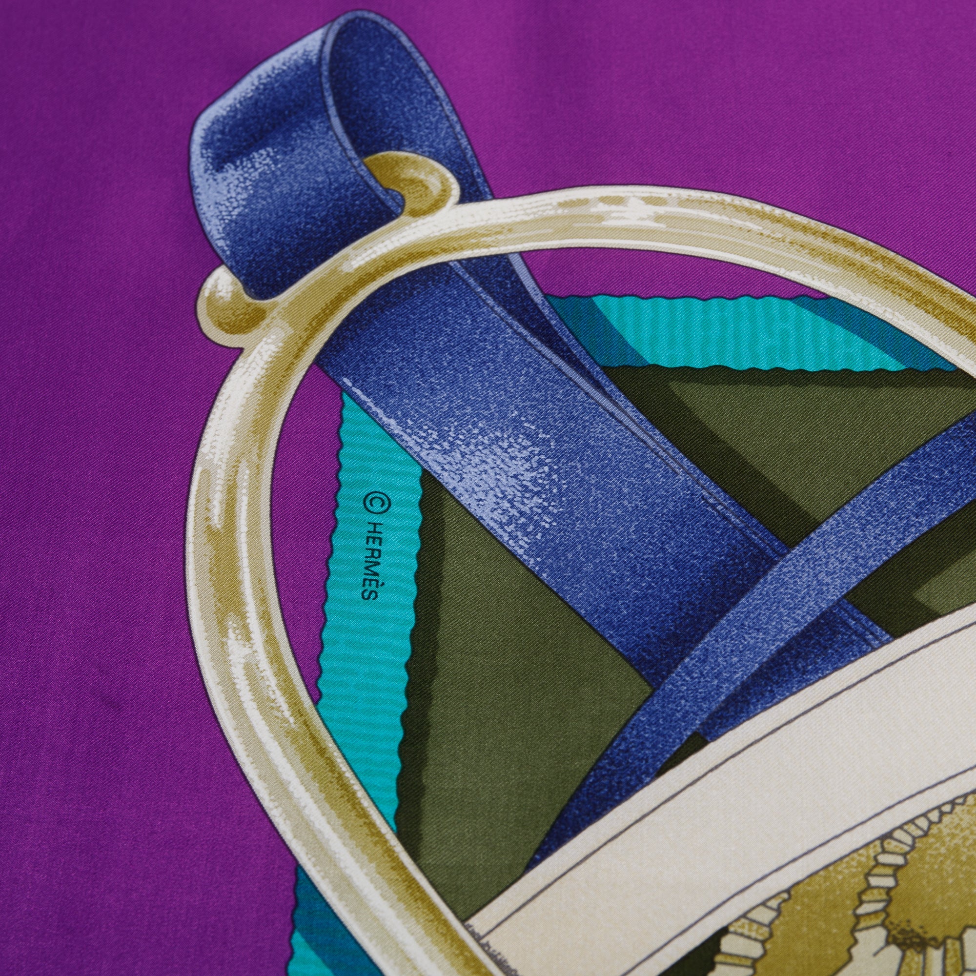 Hermes 'Grand Menege' Silk Shawl 140 w/ Box