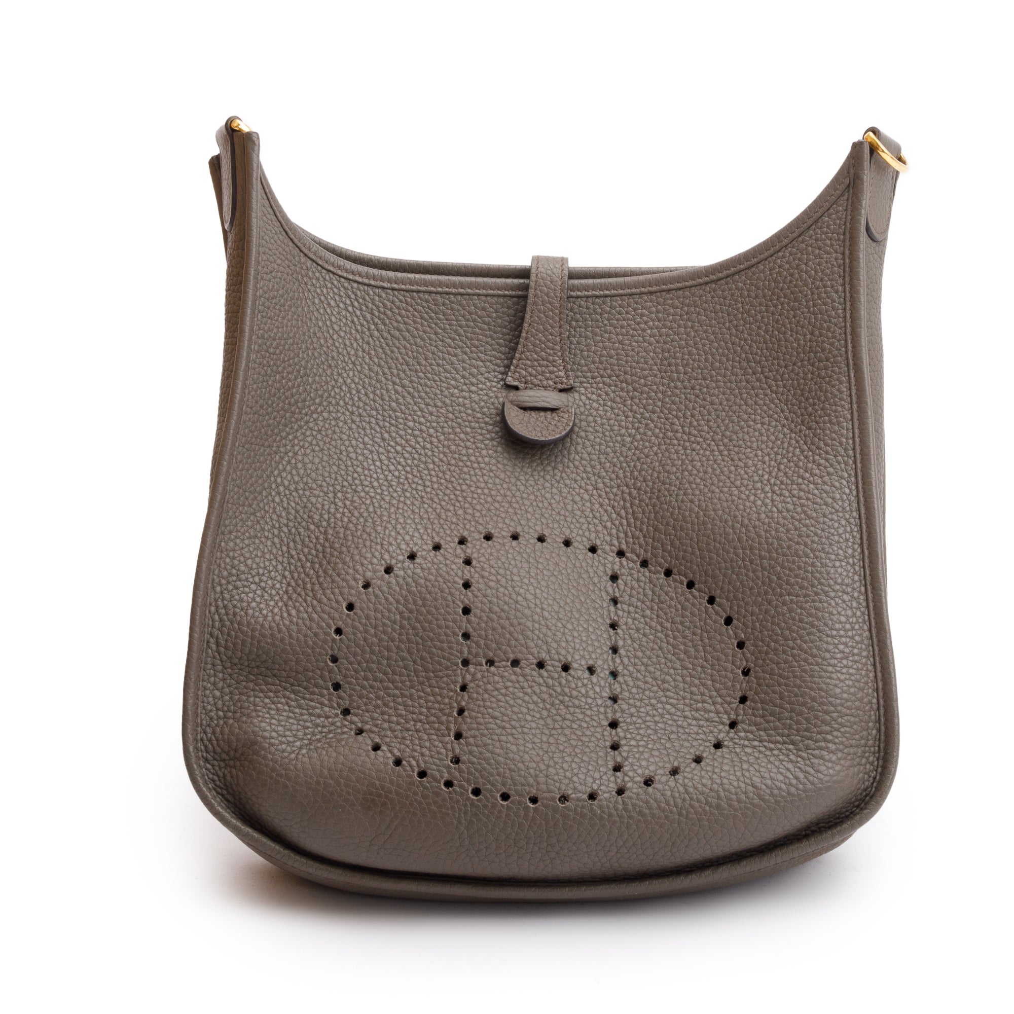 Hermes Gris Etain Taurillon Clemence Evelyne III 29 Bag w/ Box