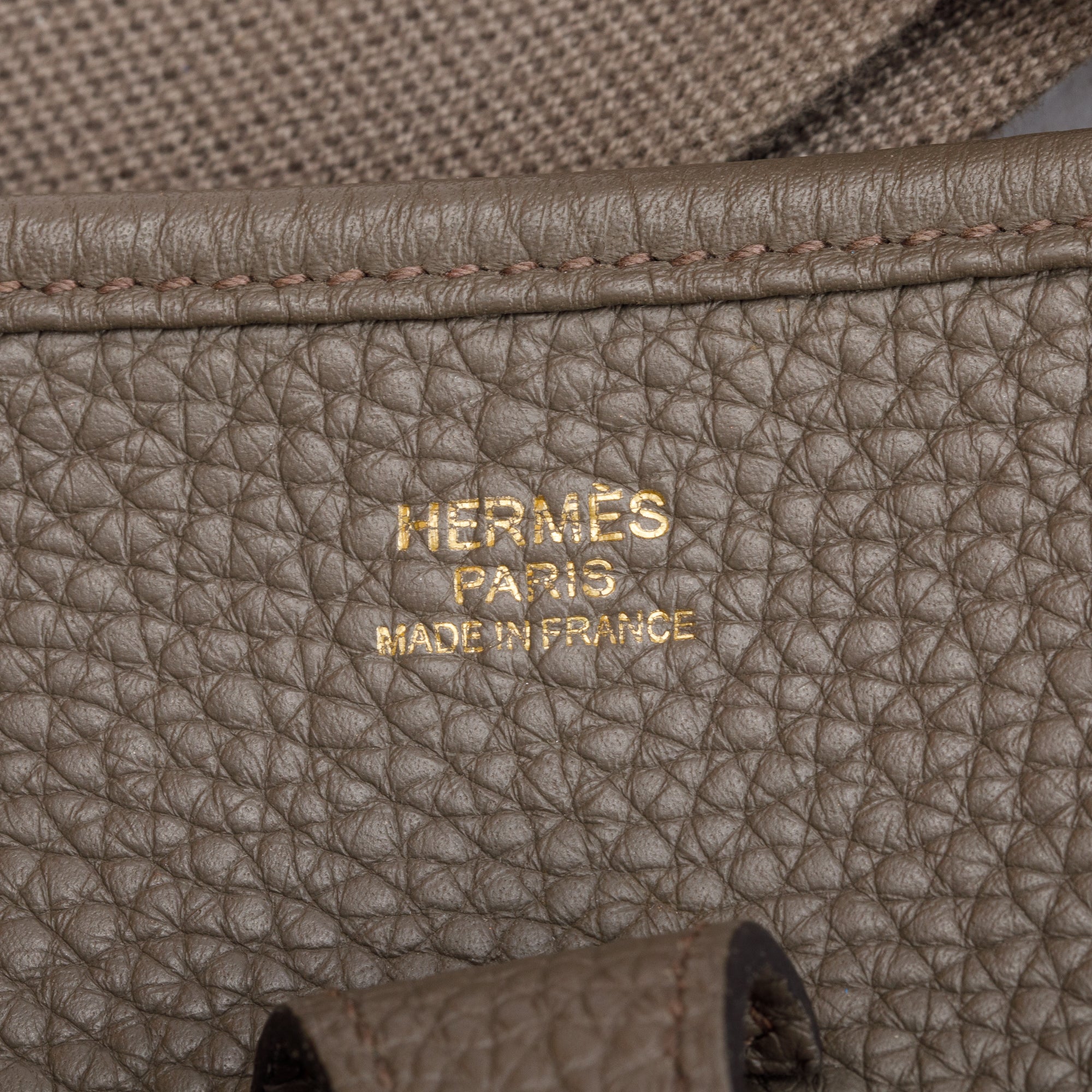 Hermes Gris Etain Taurillon Clemence Evelyne III 29 Bag w/ Box