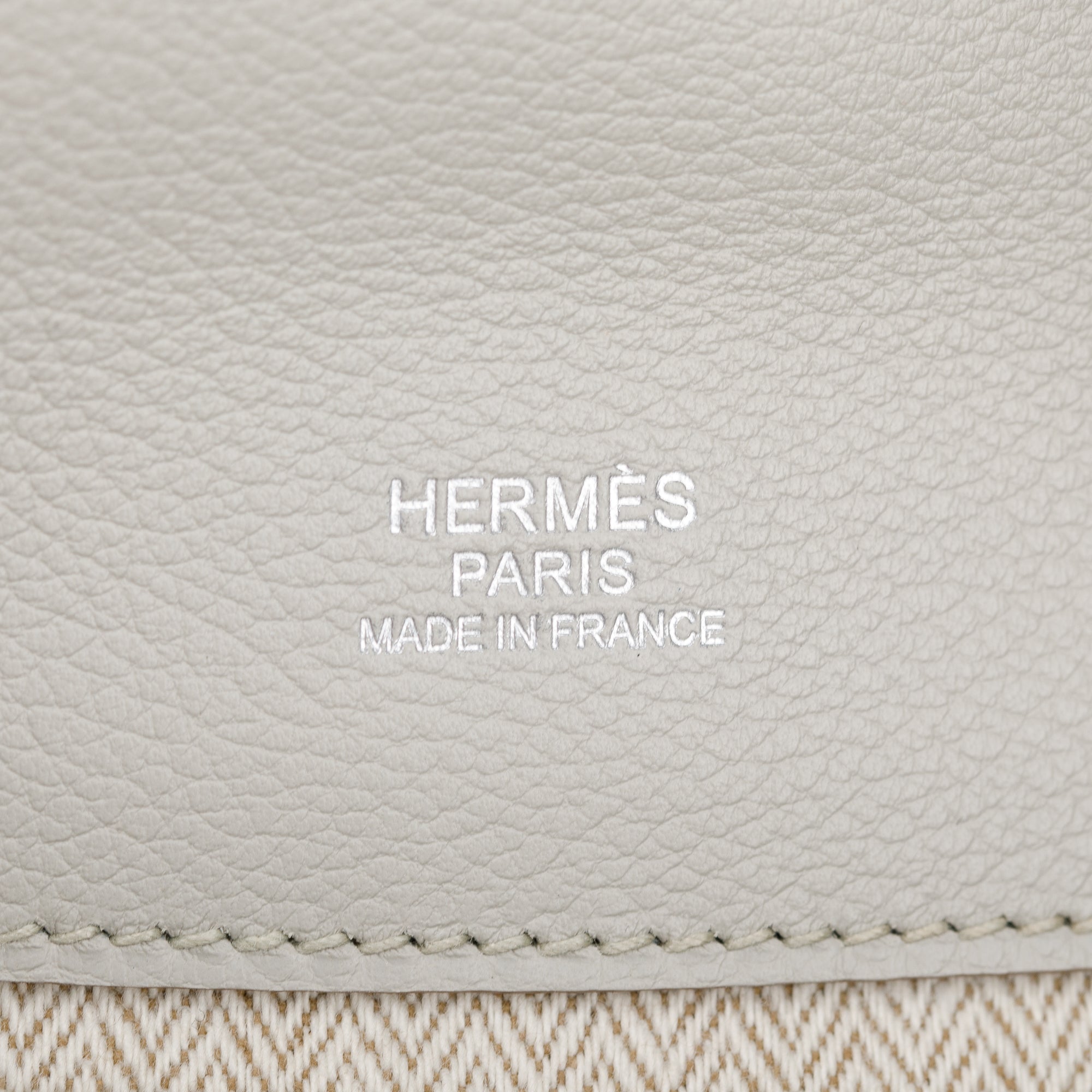 Hermes Gris Perie Evergrain Leather Sac Oxer w/ Strap