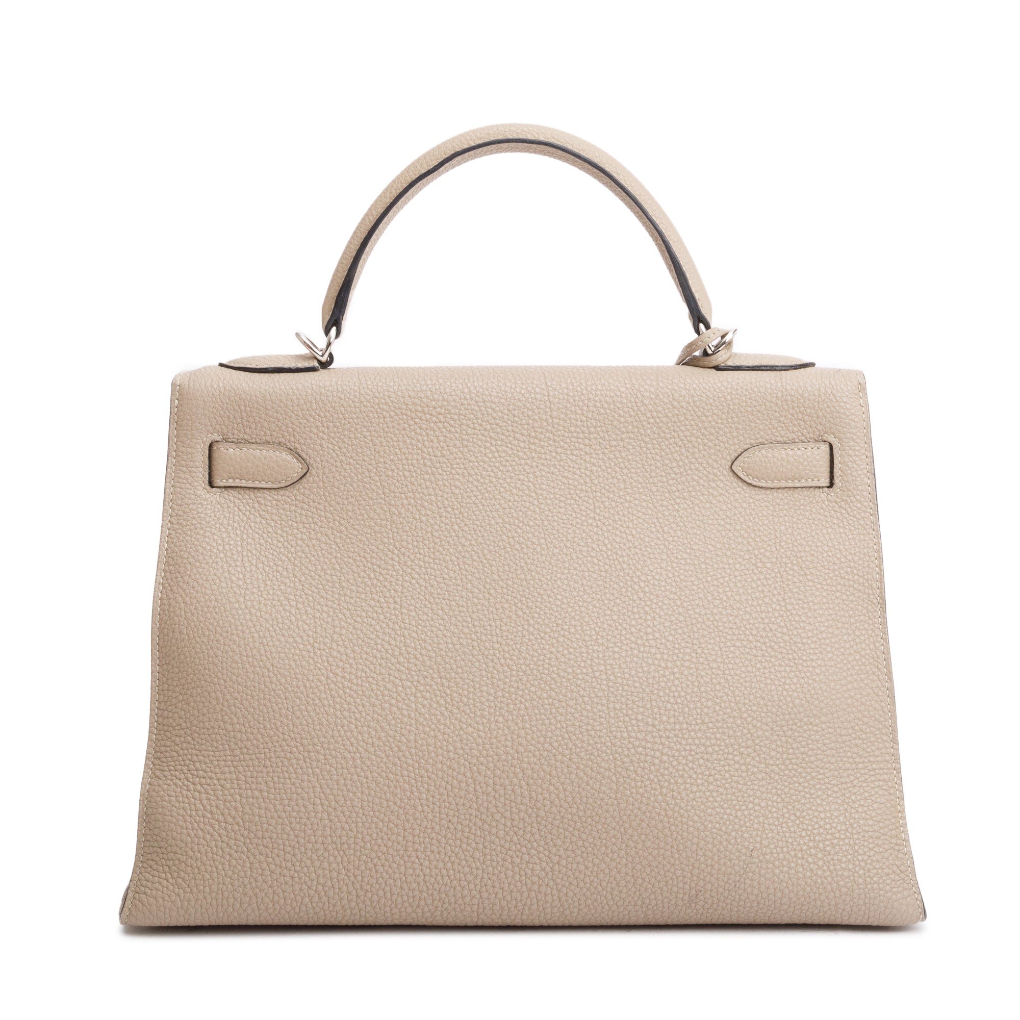 Hermes Gris Tourterelle Taurillon Clemence Kelly II Retourne 32 w/ Strap