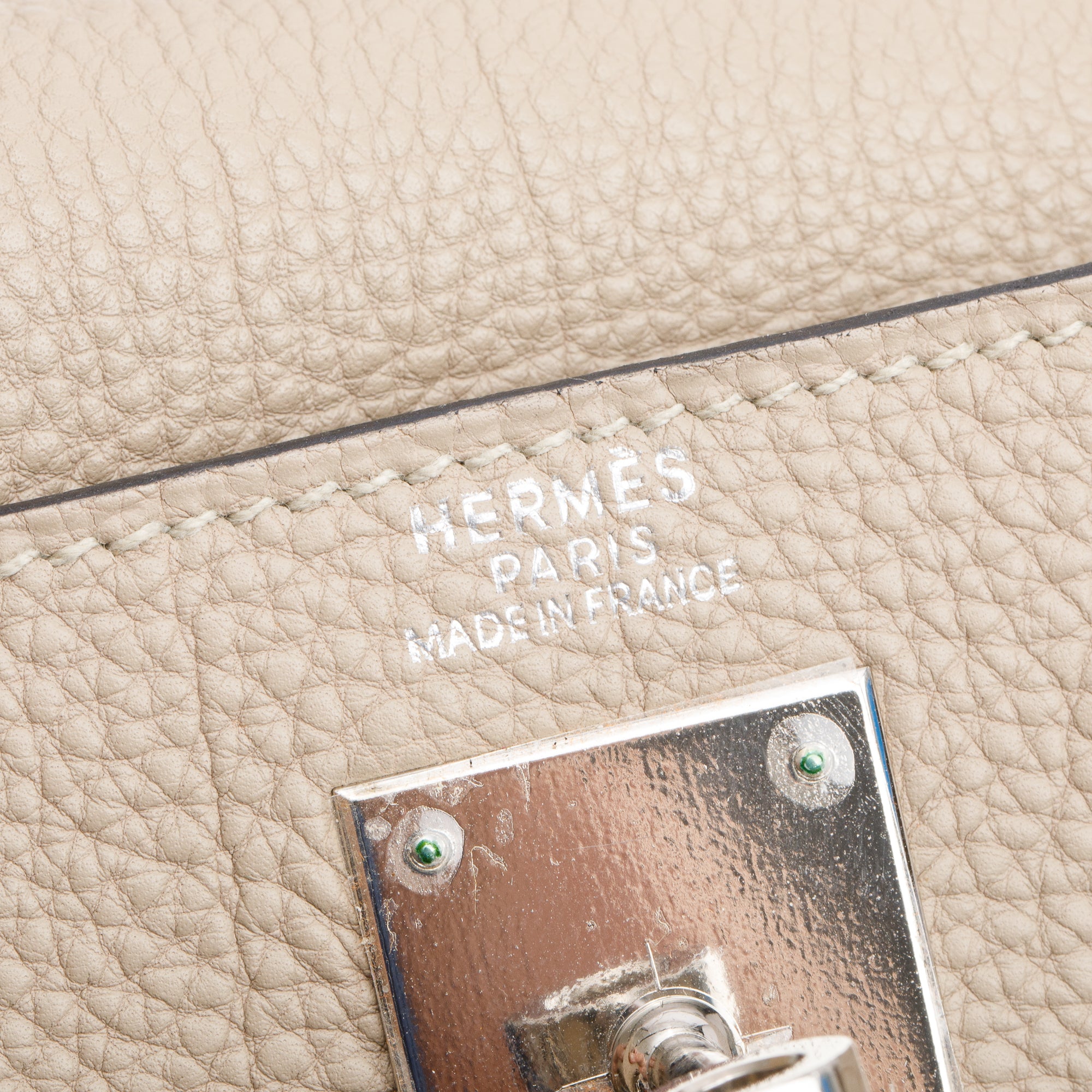 Hermes Gris Tourterelle Taurillon Clemence Kelly II Retourne 32 w/ Strap