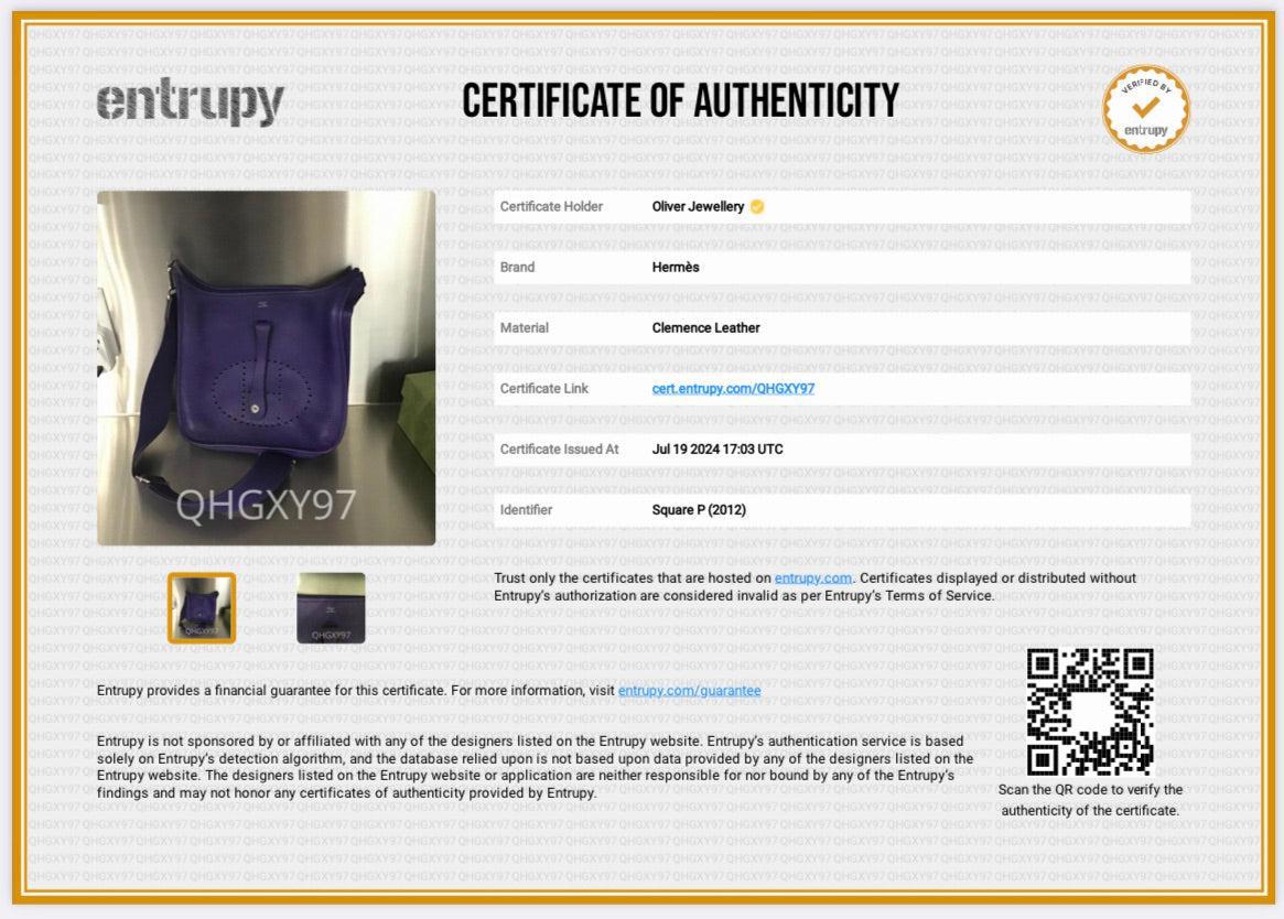 Hermes Iris Clemence Leather Evelyne III PM Bag